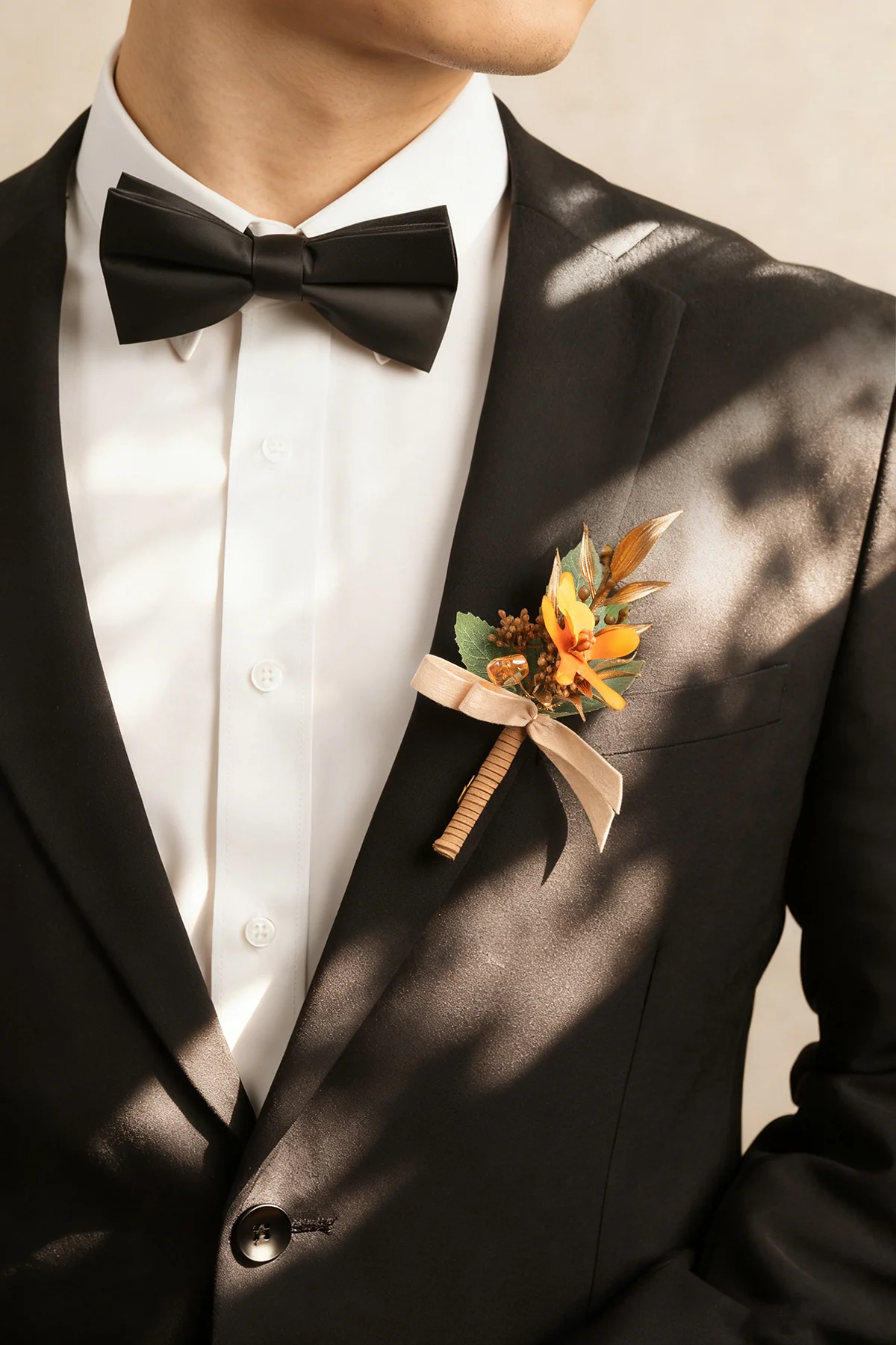 Boutonnieres for Guests in Burnt Orange & Gold | Clearance - Image 3