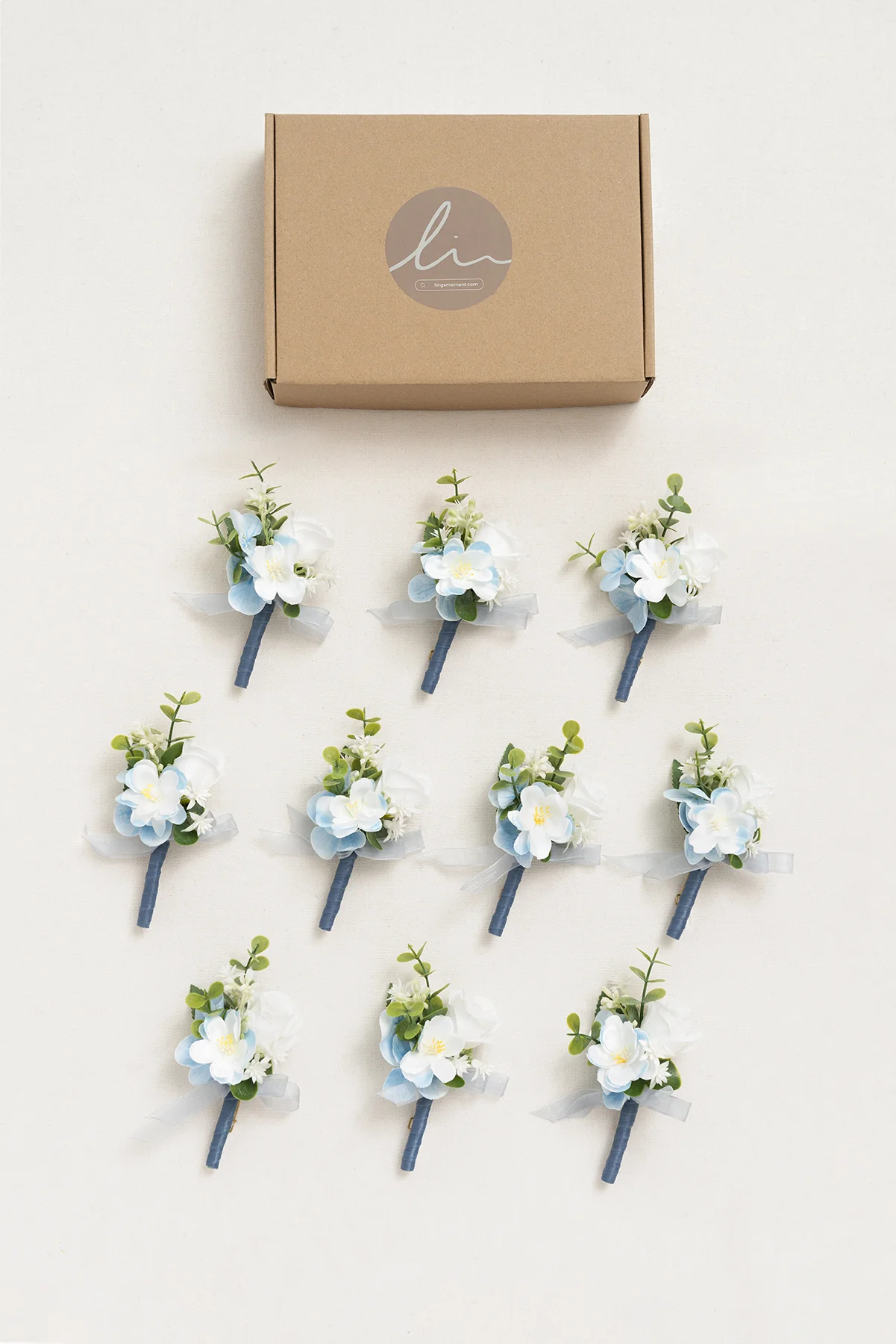 Boutonnieres for Guests in Dutch Blue & Navy Blue - Image 6