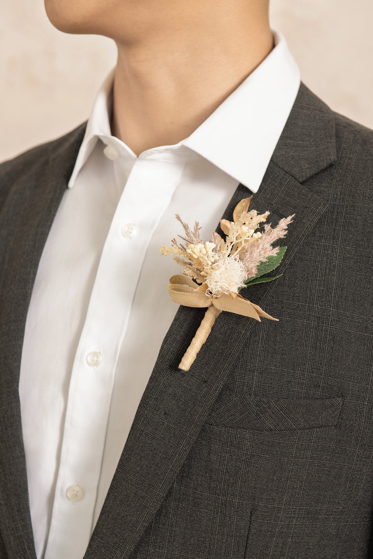 Boutonnieres for Guests in White & Beige | Clearance - Image 2