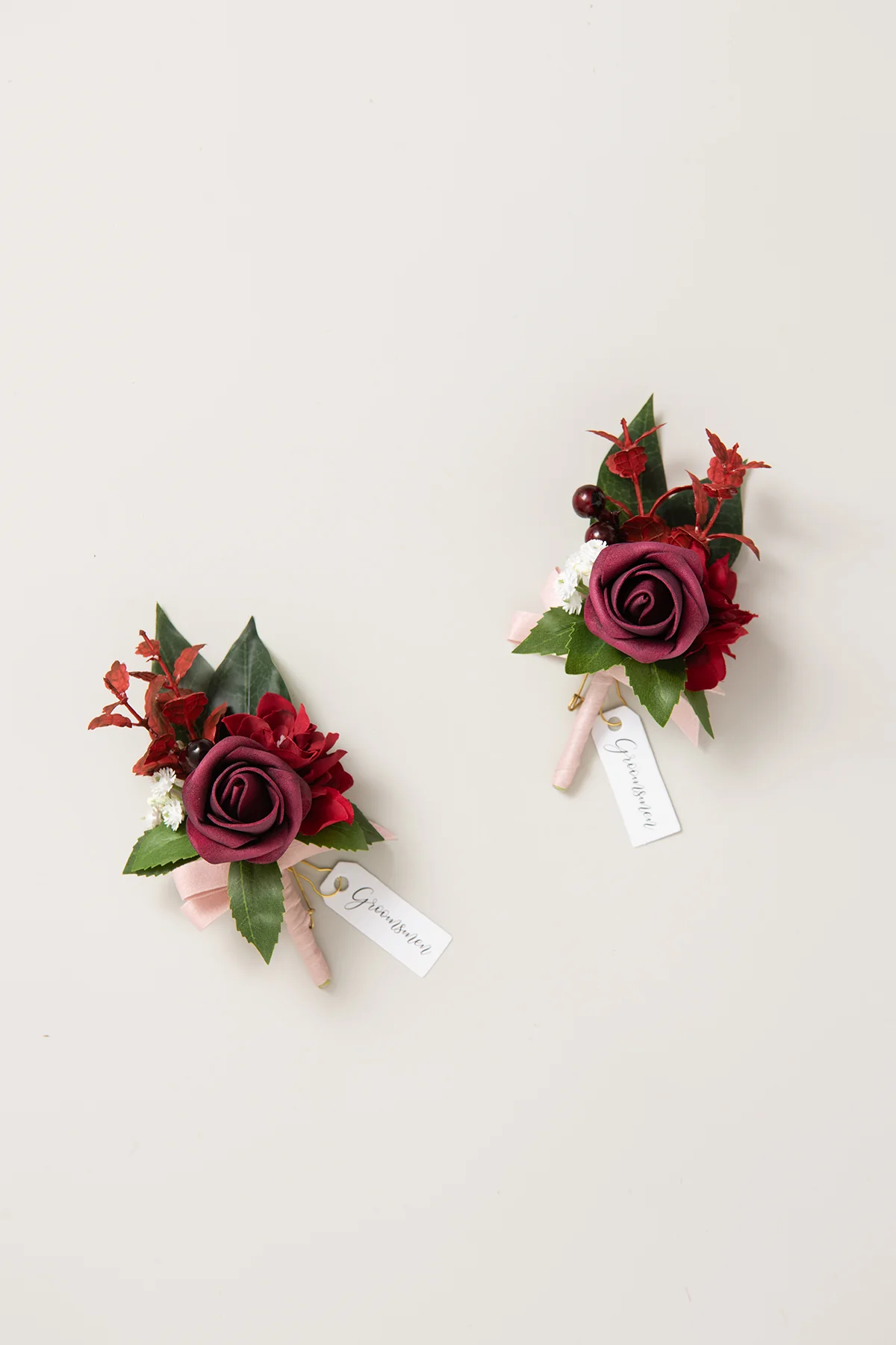 Boutonnieres in Classic Marsala (Set of 2)