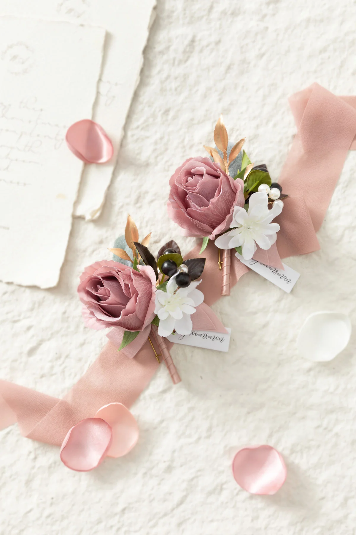 Boutonnieres in Dusty Rose - Image 4