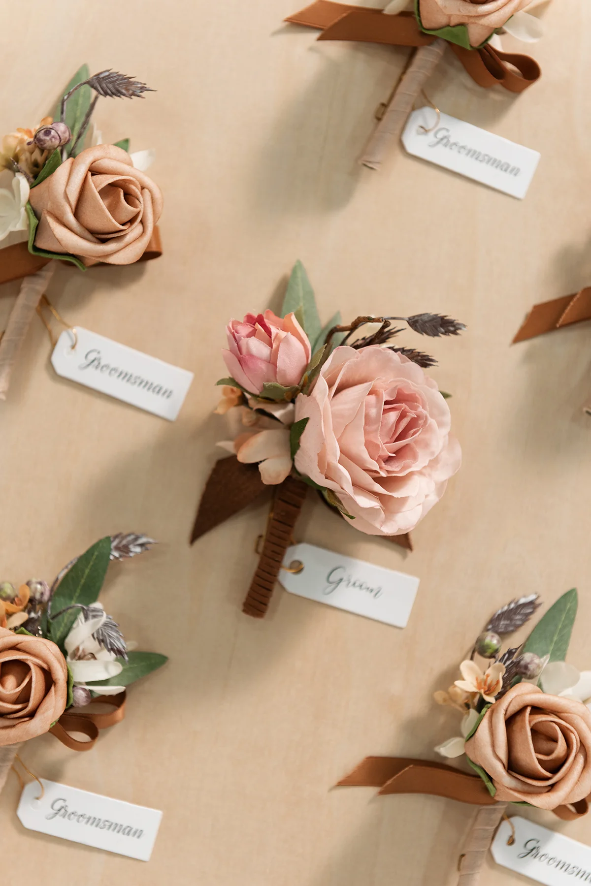 Boutonnieres in Dusty Rose & Cream | Clearance - Image 5