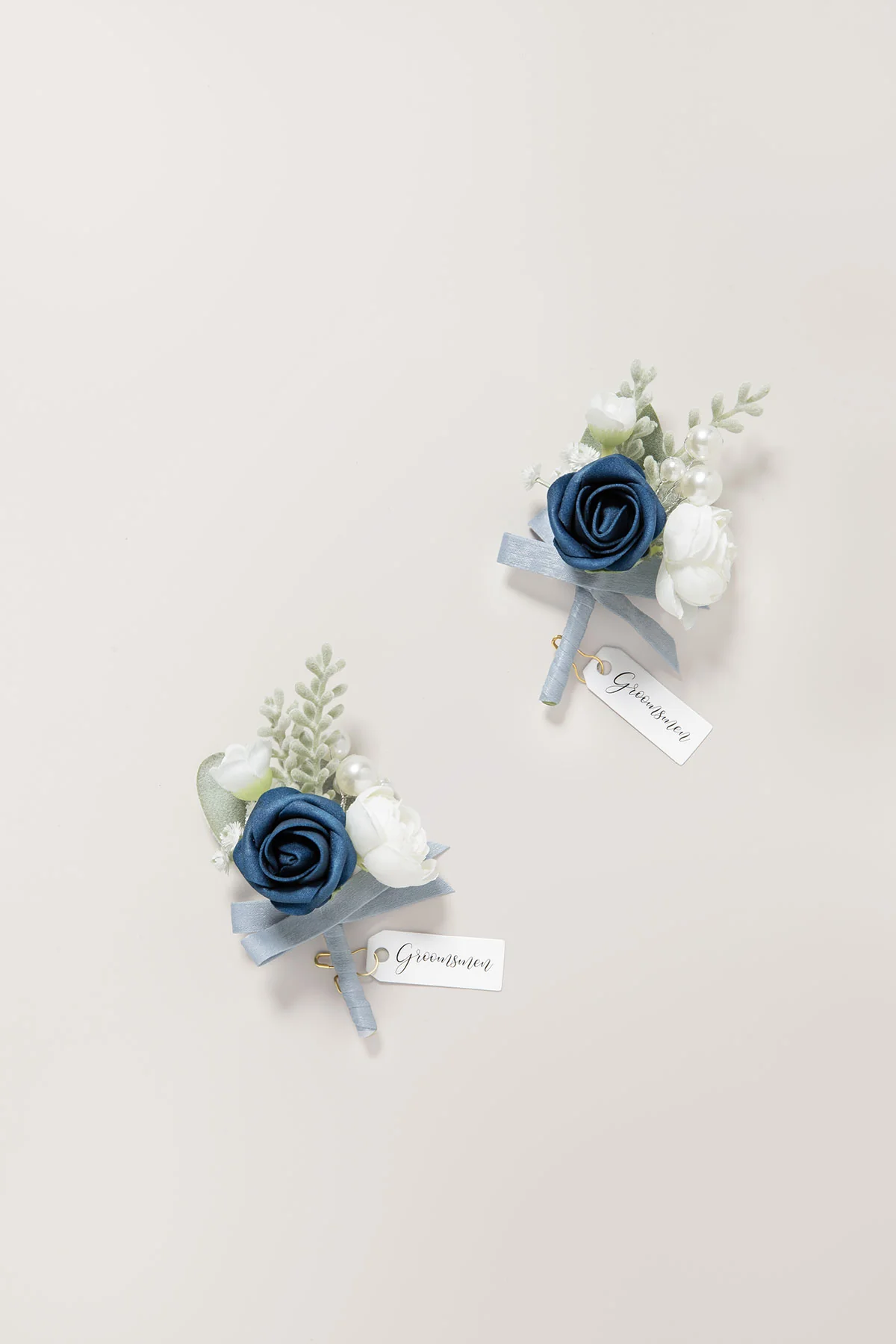Additional Flower Decorations in Dusty Blue & Navy
