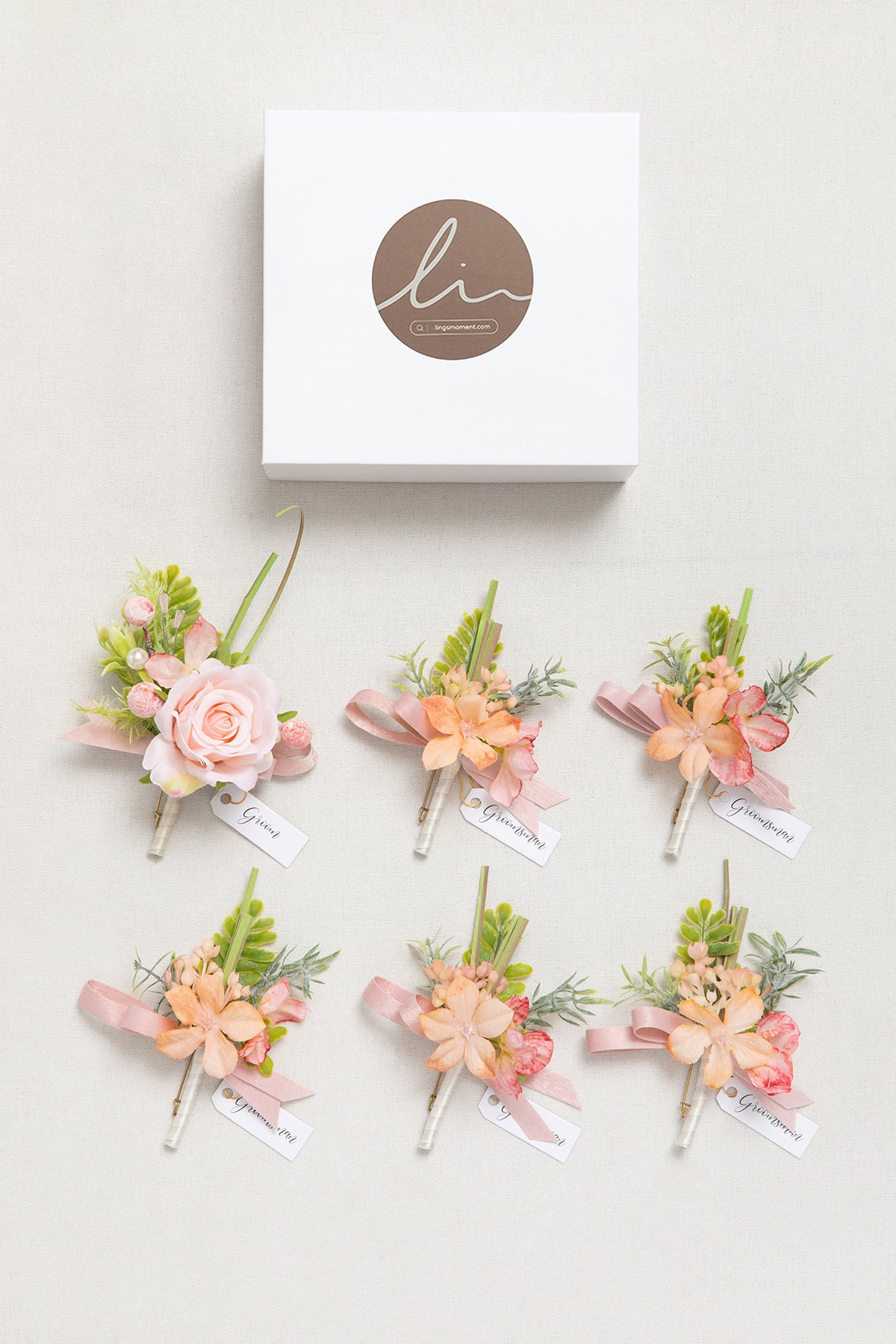 Boutonnieres in Garden Blush | Clearance - Image 6