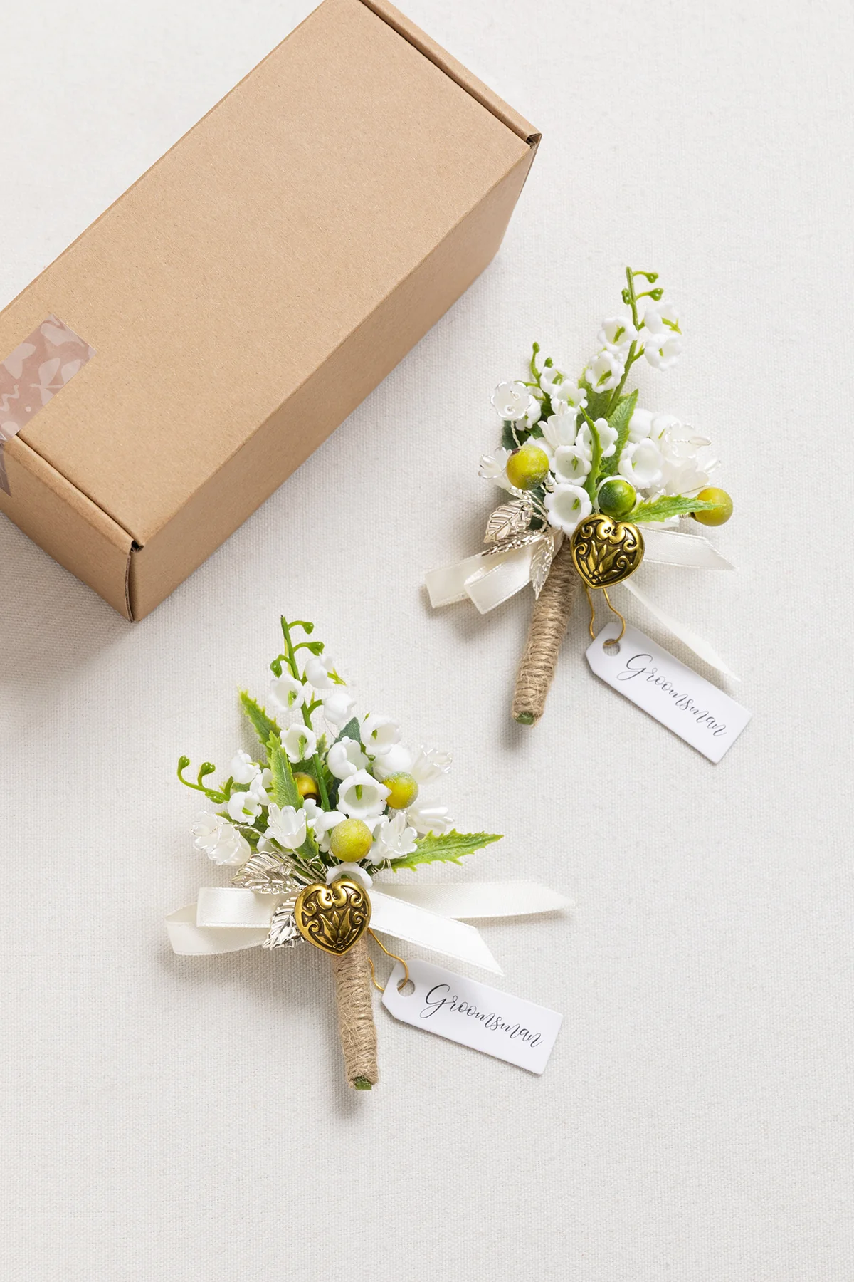 Boutonnieres in May Lily & Olive (Set of 2) | Clearance - Image 4