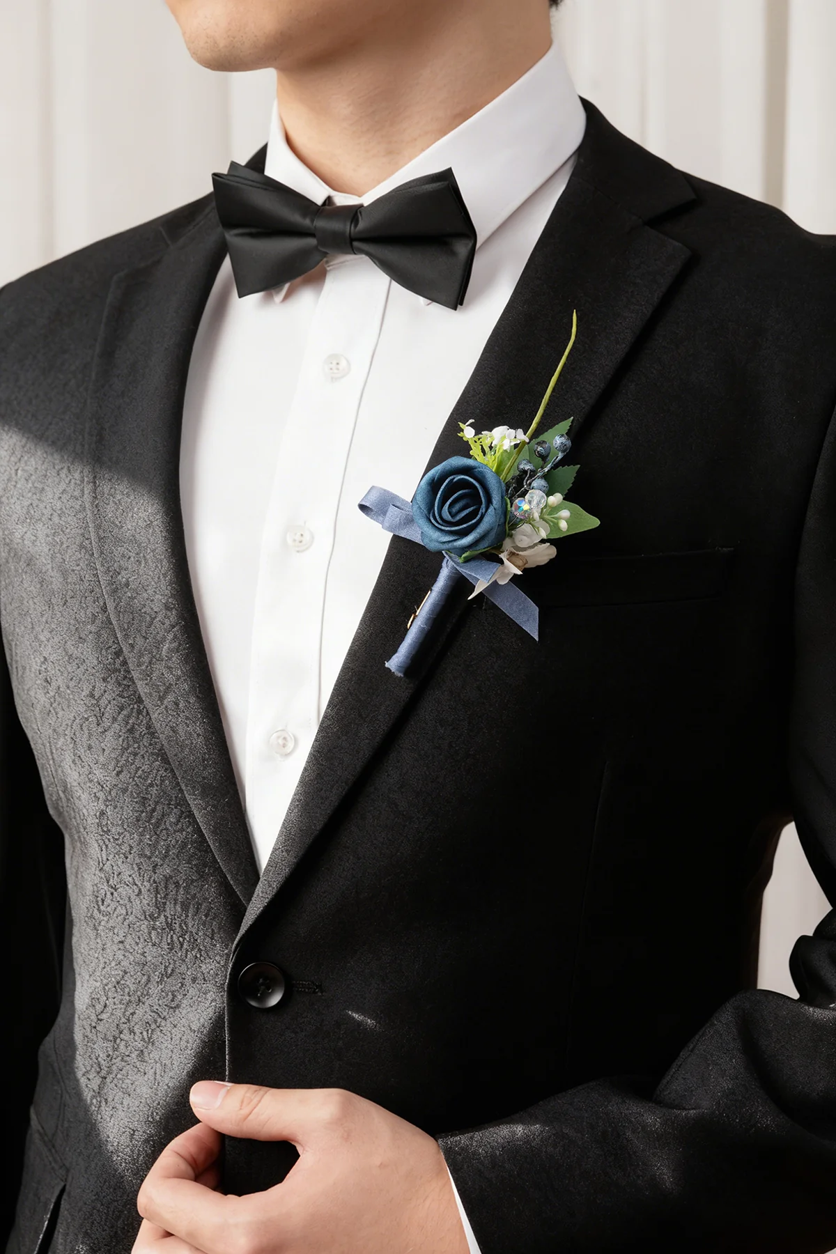 Boutonnieres in Romantic Dusty Blue (Set of 6) - Image 4