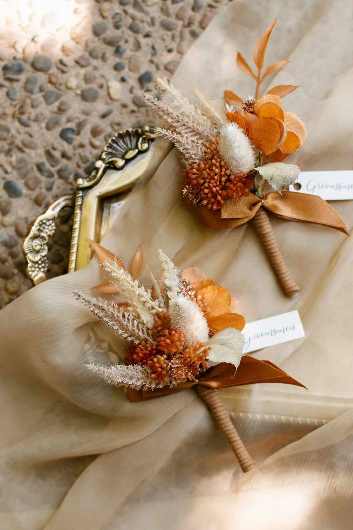 Boutonnieres in Rust & Sepia - Image 5