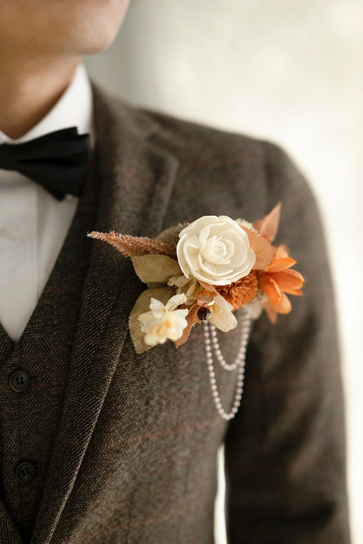 Boutonnieres in Rust & Sepia - Image 9