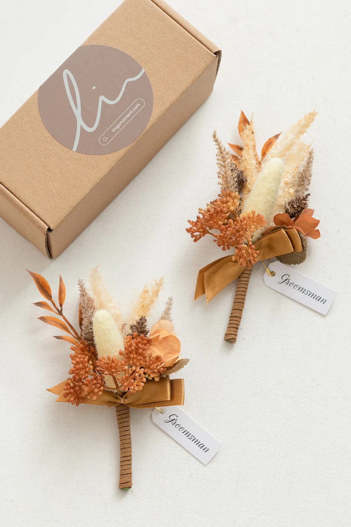 Flash Sale | Boutonnieres in Rust & Sepia - Image 4