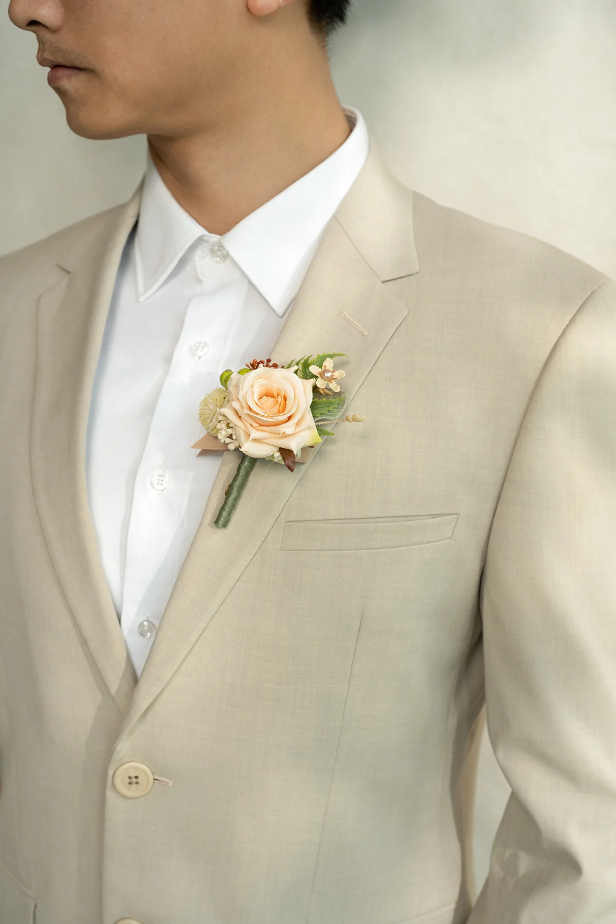 Boutonnieres in Sunny Peach & Apricot | Clearance - Image 4