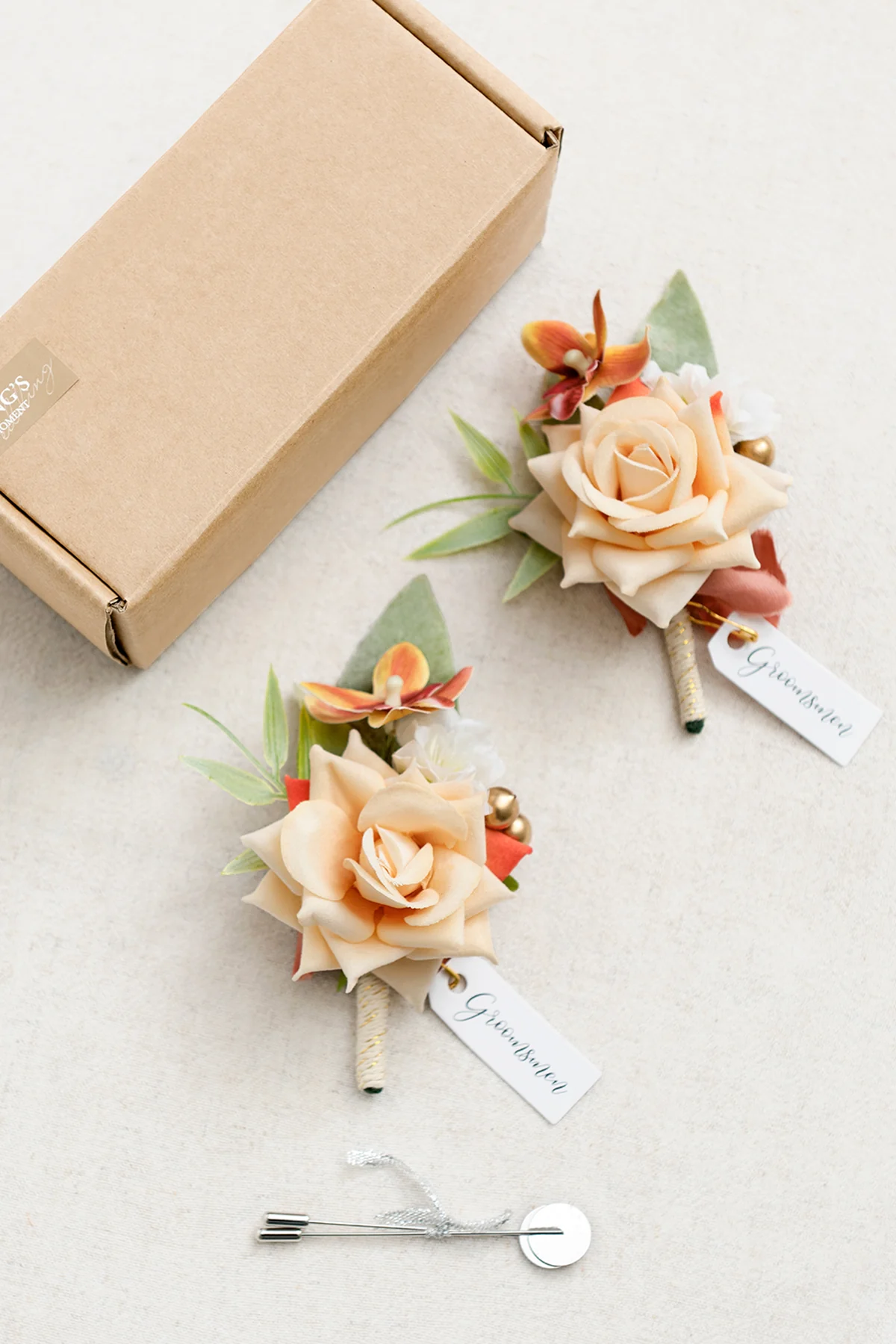 Boutonnieres in Sunset Terracotta - Image 10