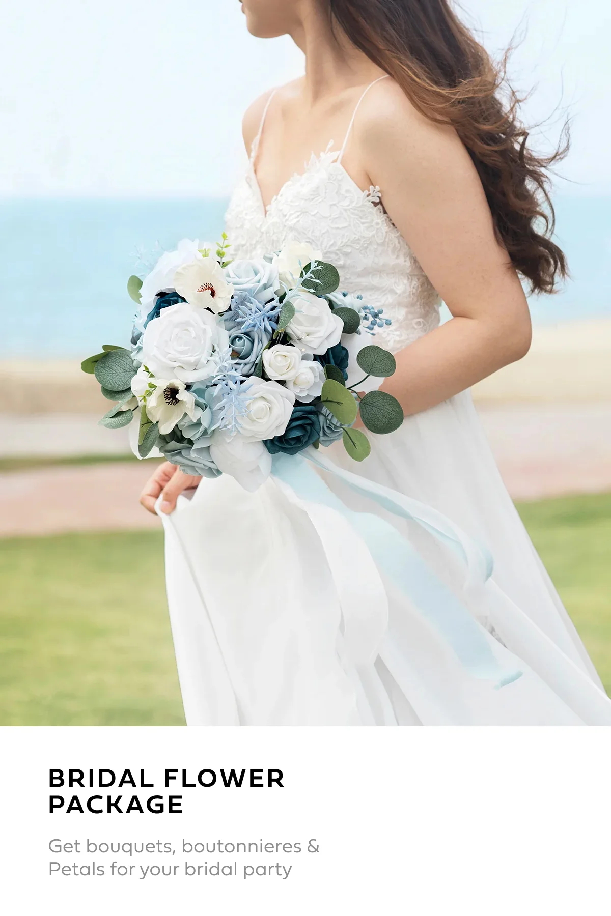 Wedding Flower Packages in Dusty Blue & Navy - Image 2