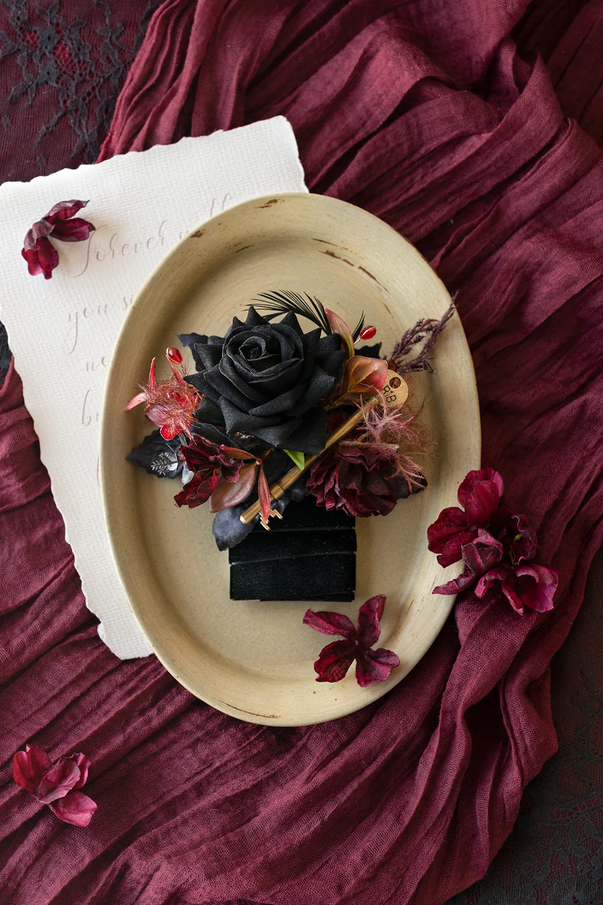 Wedding Flower Packages in Moody Burgundy & Black - Image 6