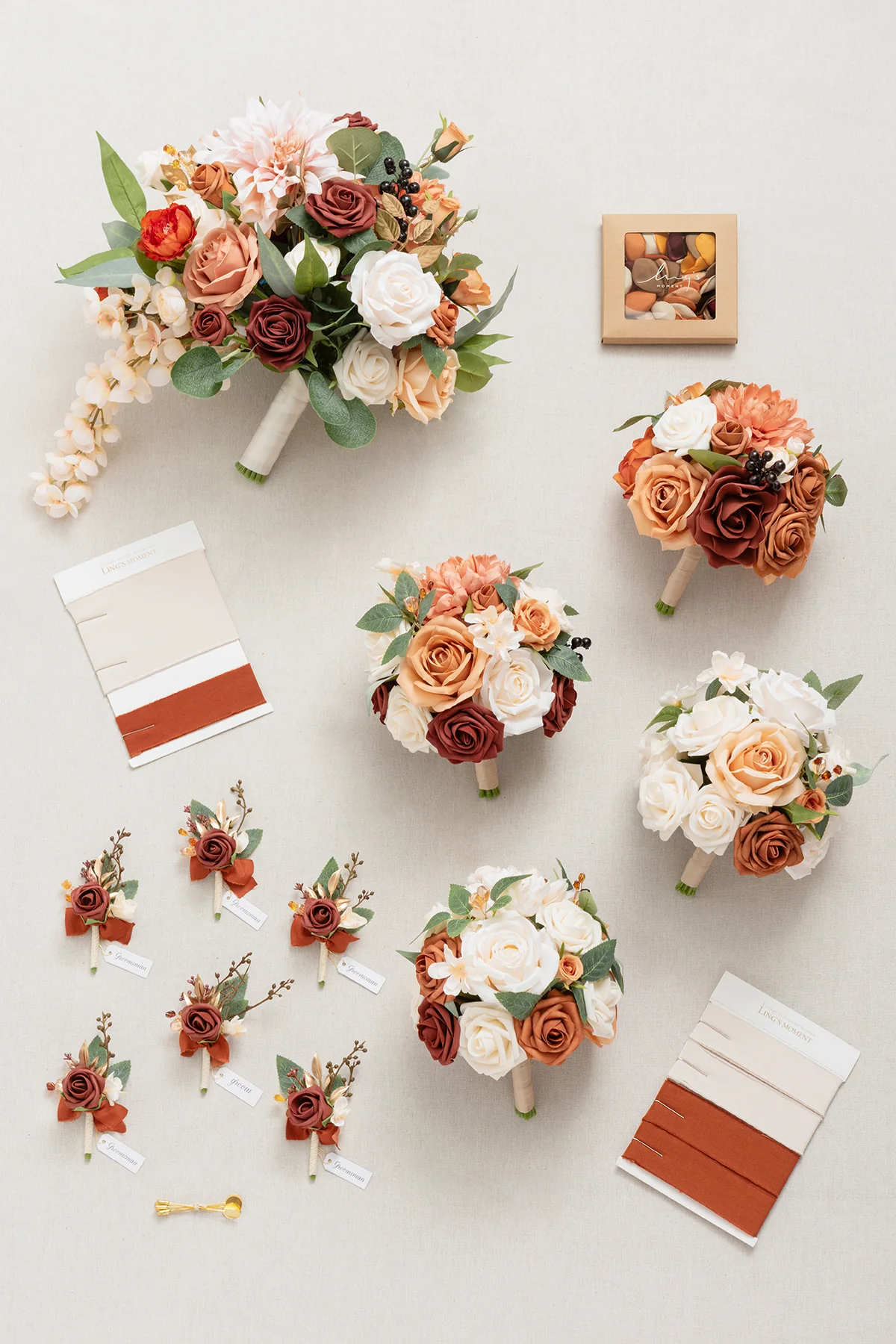 Wedding Flower Packages in Sunset Terracotta - Image 28