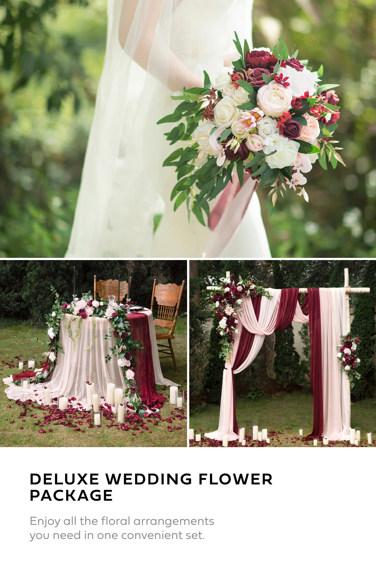 Wedding Flower Packages in Romantic Marsala - Image 2