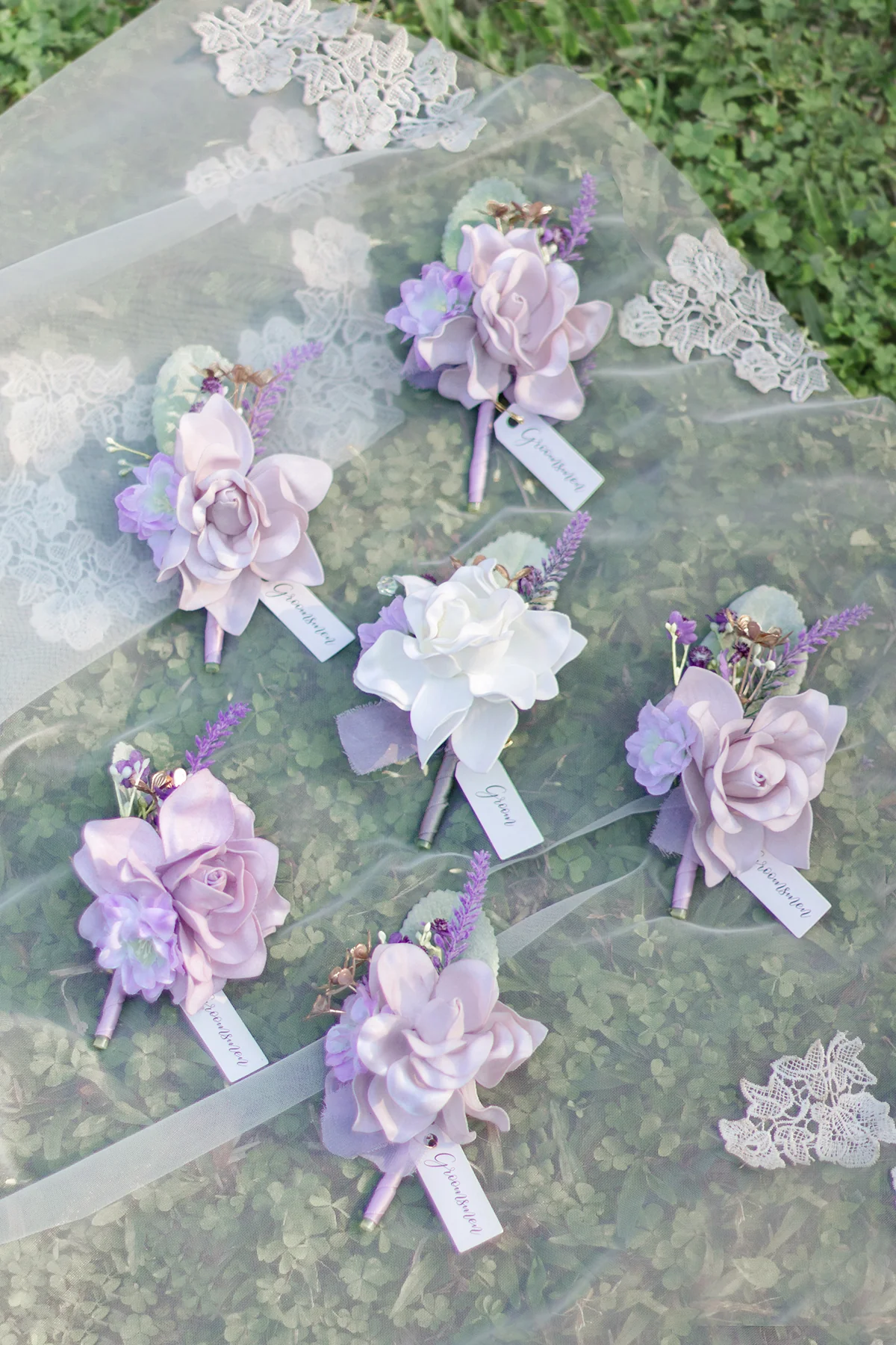 Bridal Flowers in Lilac & Gold - Image 6
