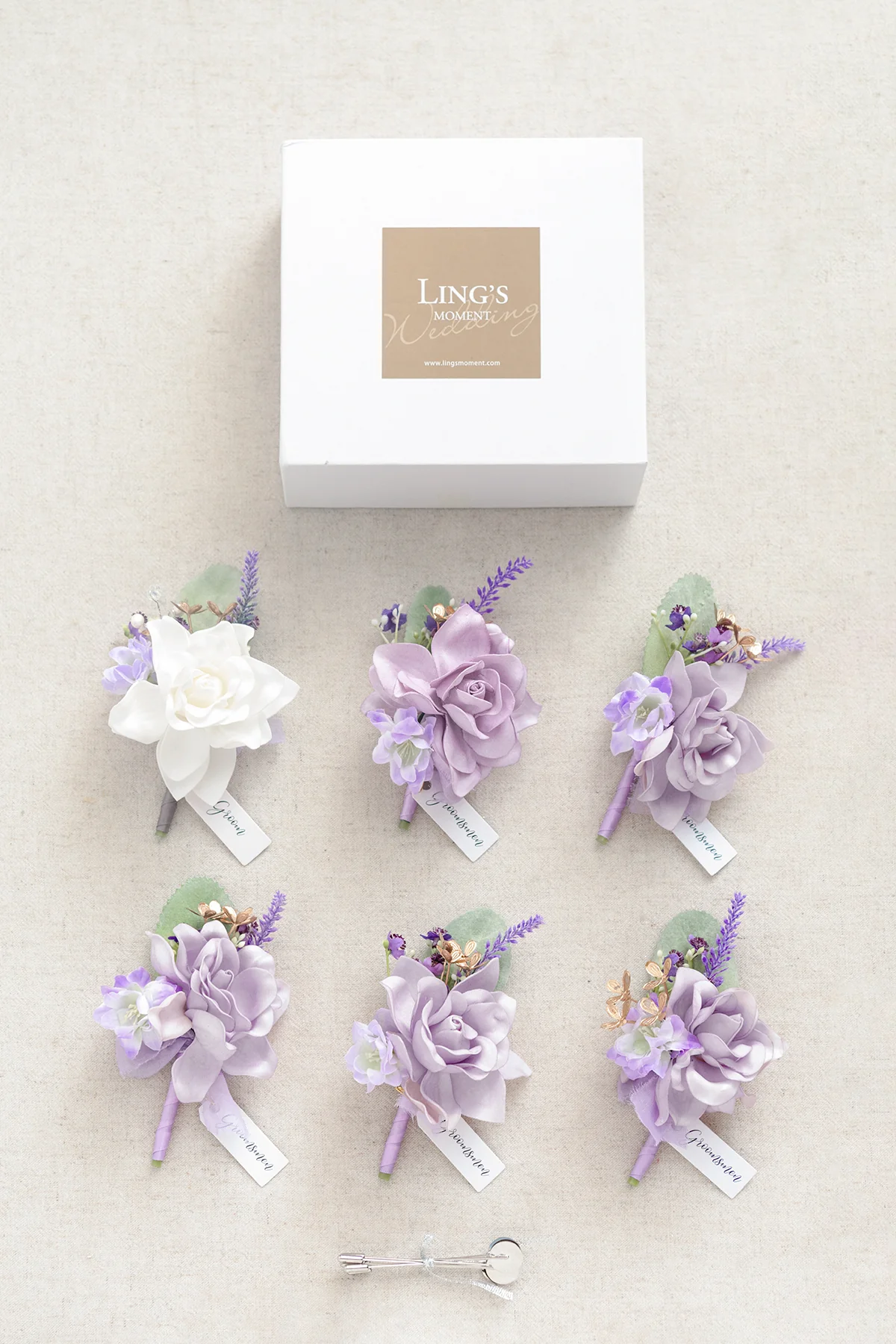 Bridal Flowers in Lilac & Gold - Image 9