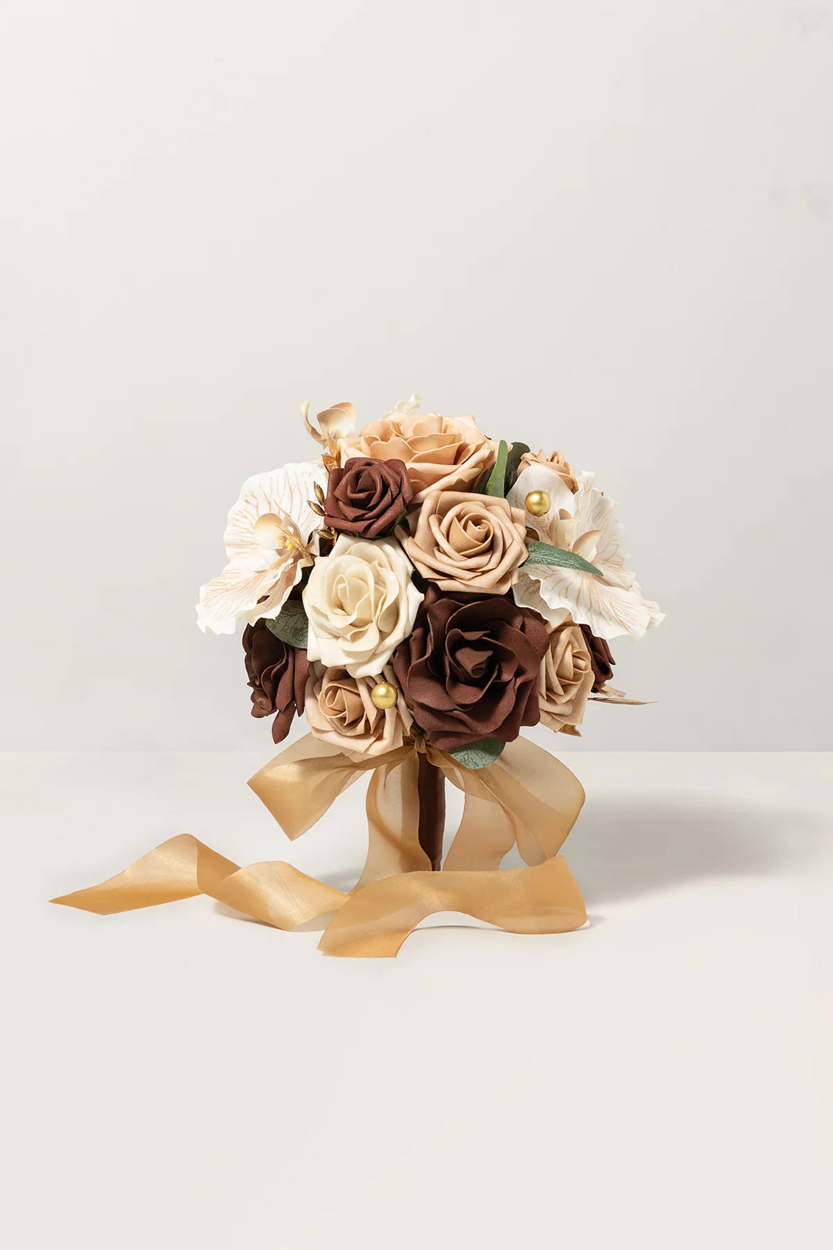 Bridesmaid Bouquet in Caramel & Walnut Brown