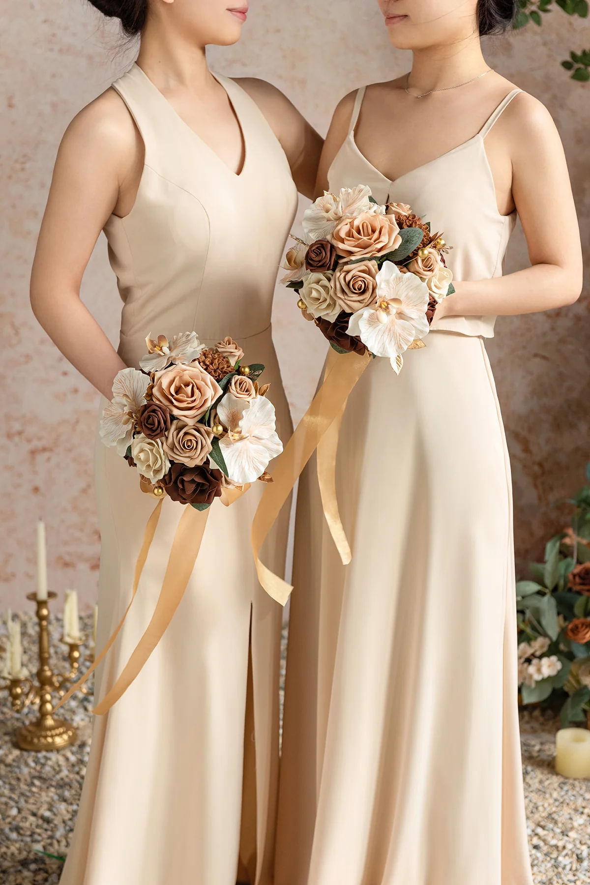 Bridesmaid Bouquet in Caramel & Walnut Brown - Image 2