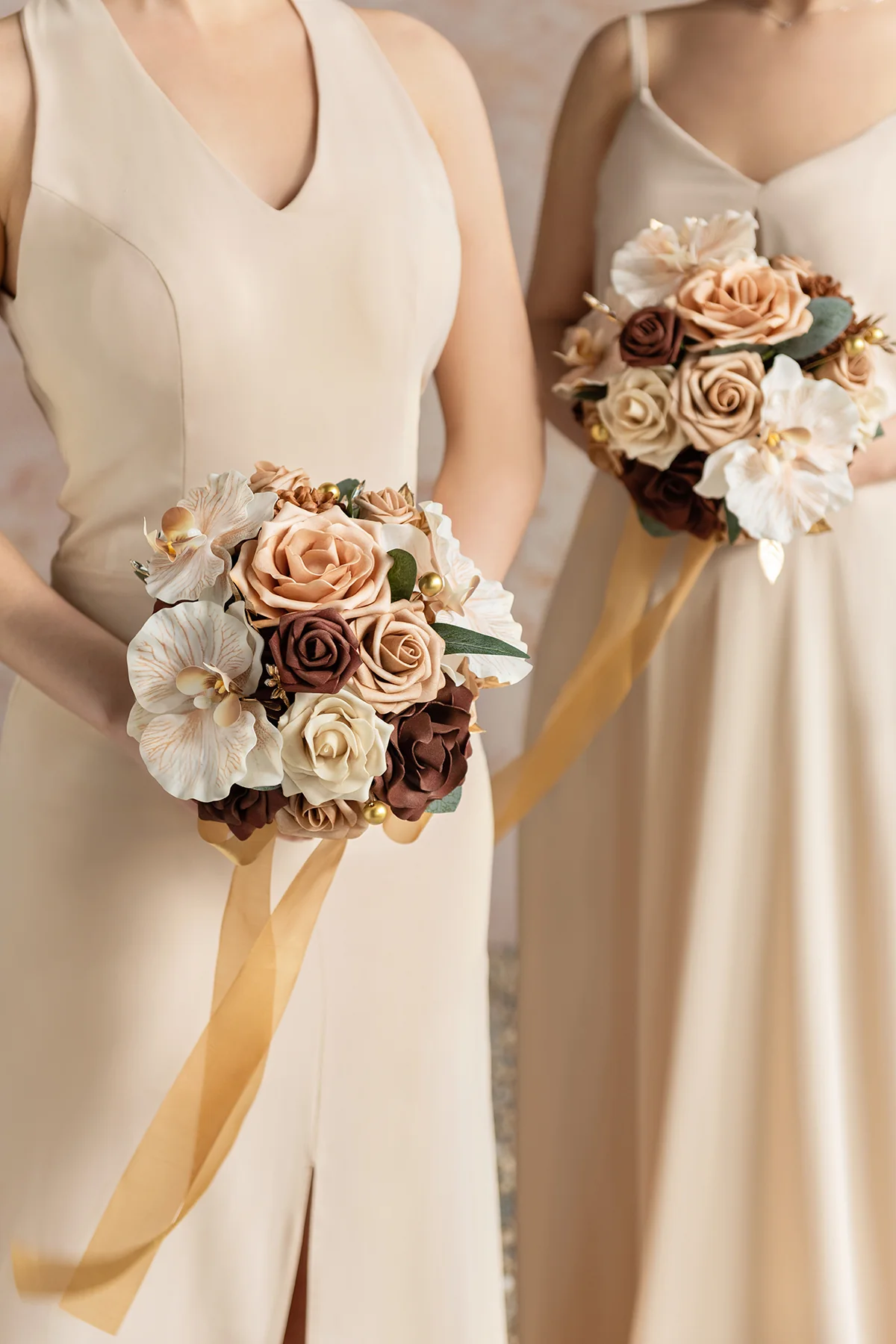 Bridesmaid Bouquet in Caramel & Walnut Brown - Image 5