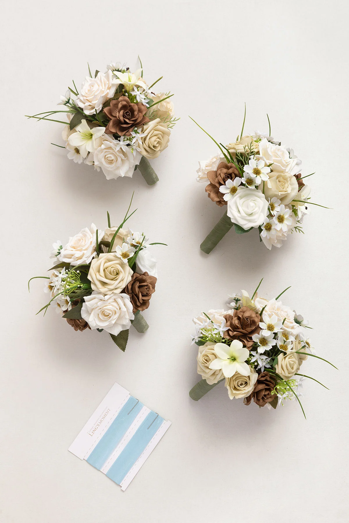Bridesmaid Bouquet in Earth Brown & Tawny Beige | Clearance - Image 9