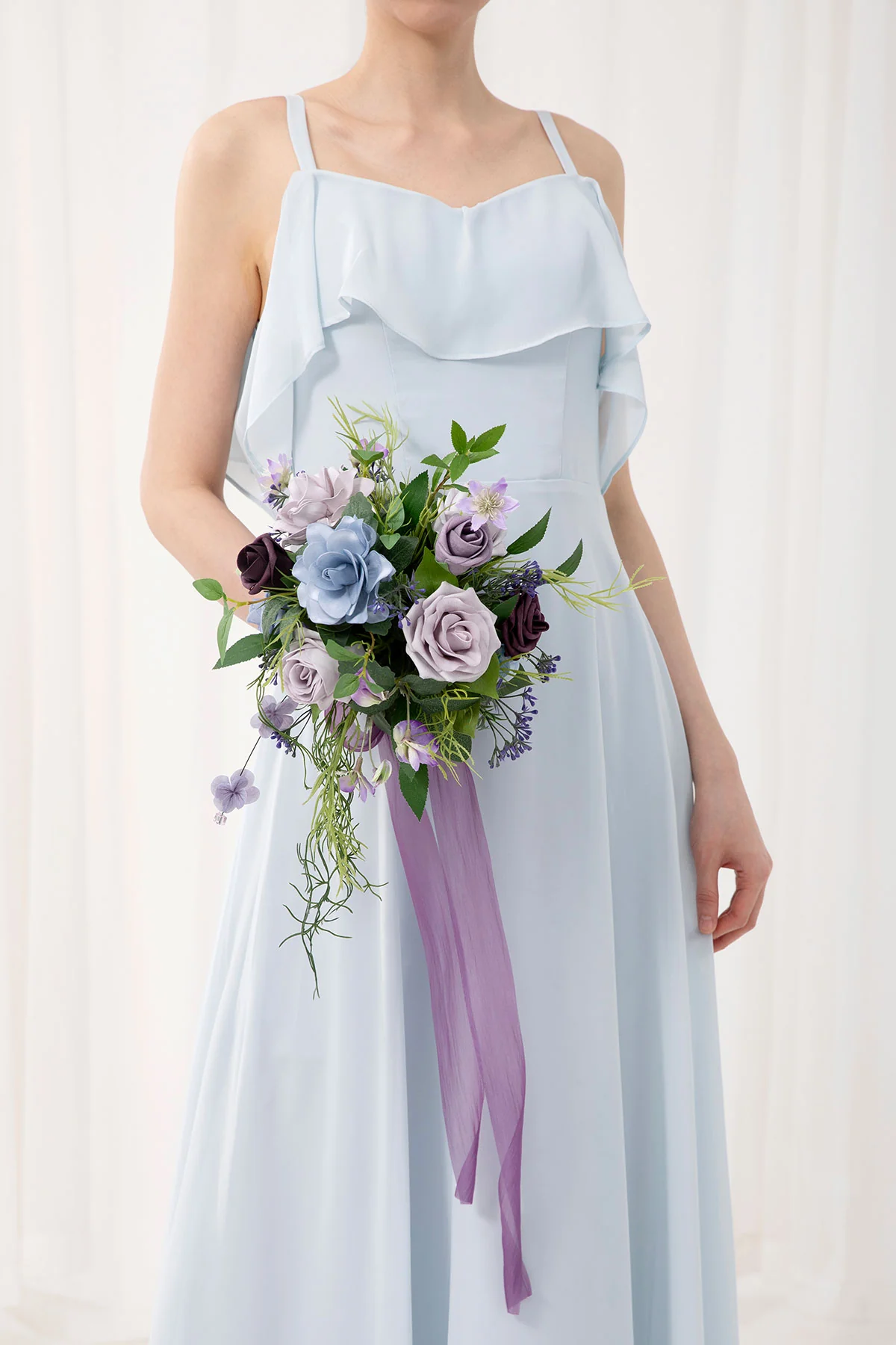 Bridesmaid Bouquet in Ethereal Purple Dream - Image 10