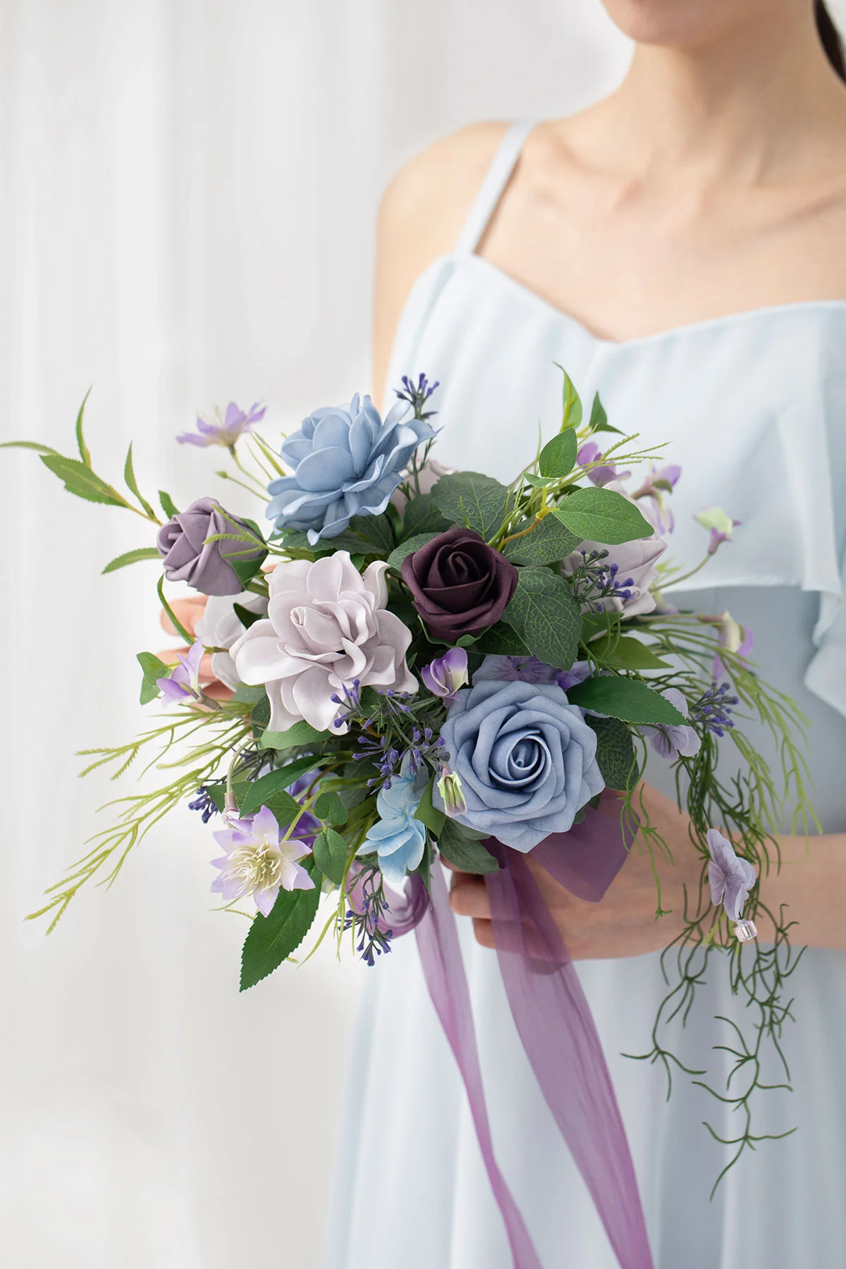 Bridesmaid Bouquet in Ethereal Purple Dream - Image 6