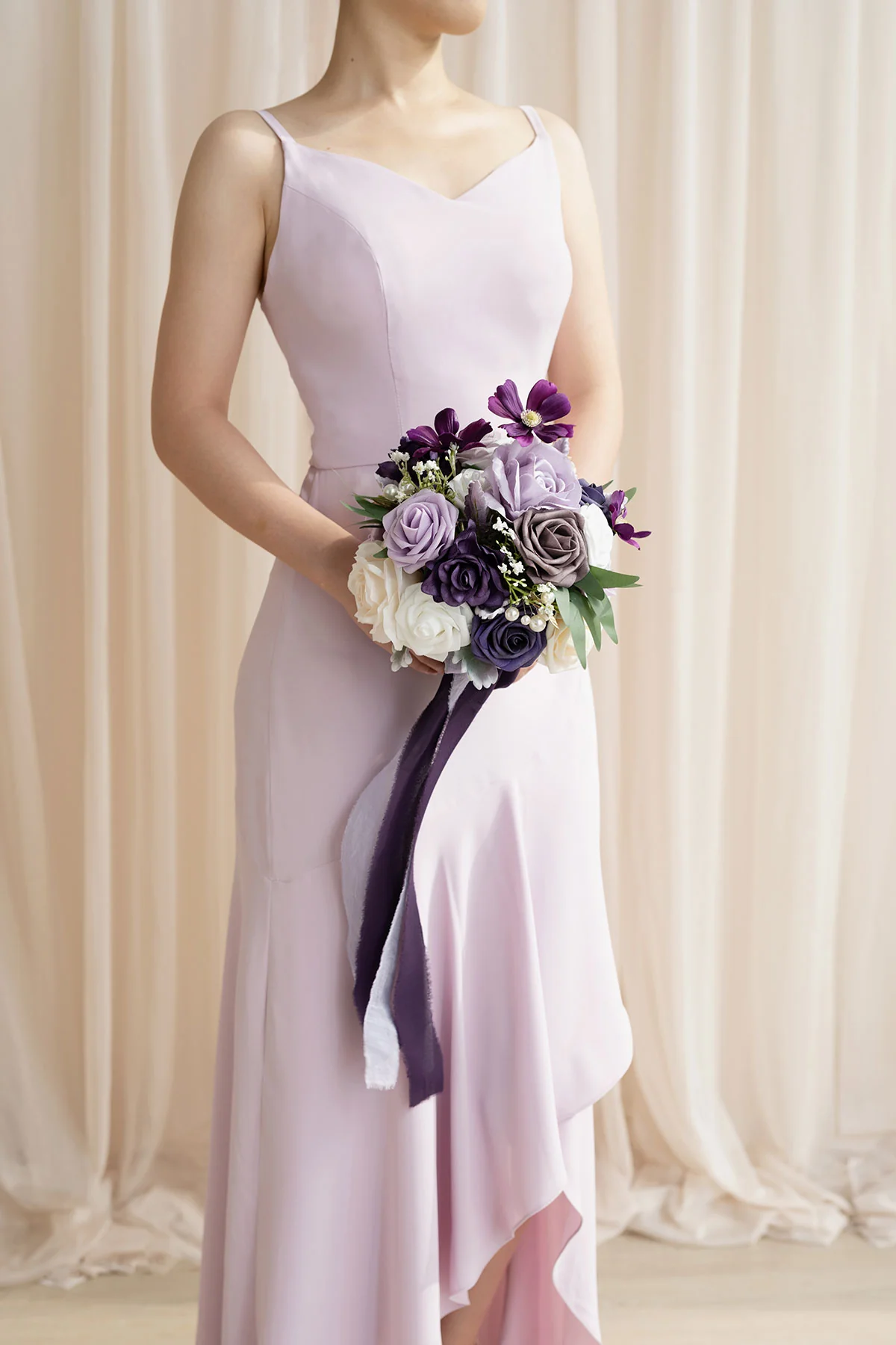 Bridesmaid Bouquet in Lilac & Cream | Clearance - Image 2