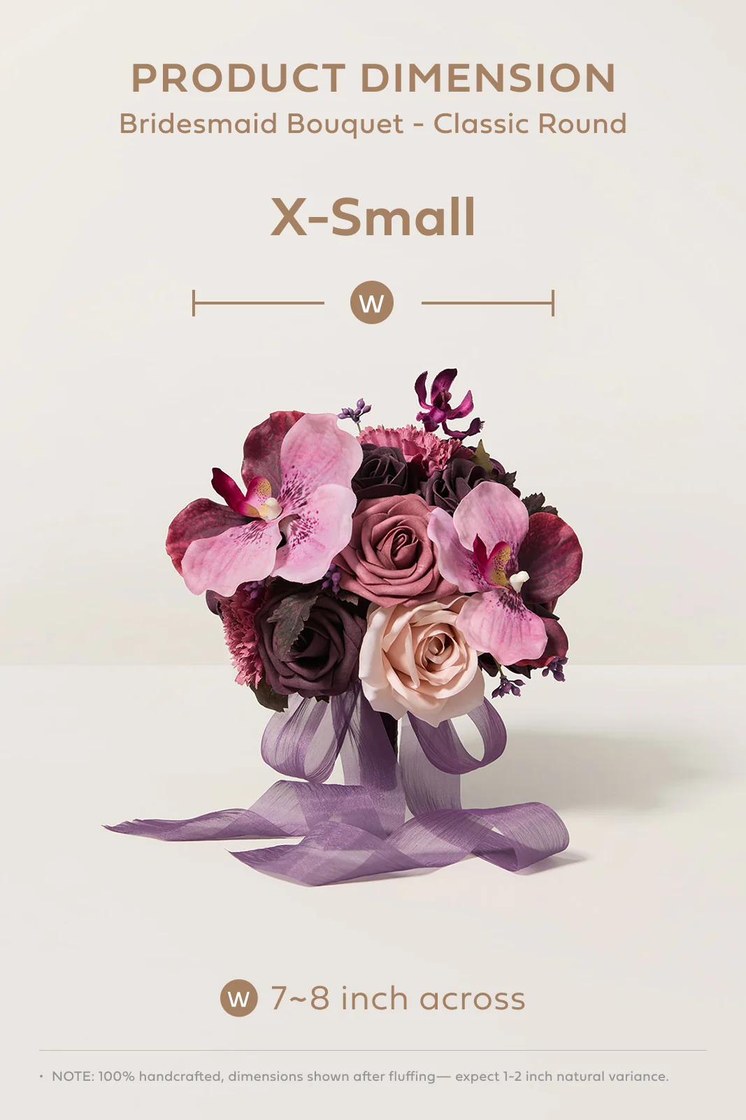 Bridesmaid Bouquet in Plum Velvet Wedding - Image 13