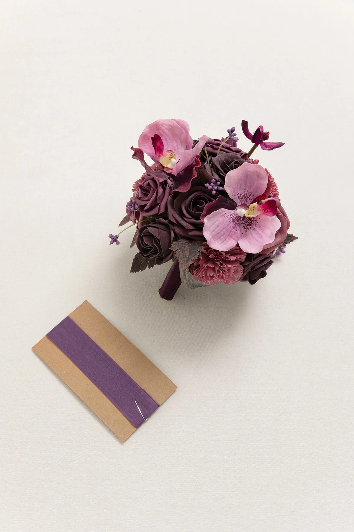 Bridesmaid Bouquet in Plum Velvet Wedding - Image 15