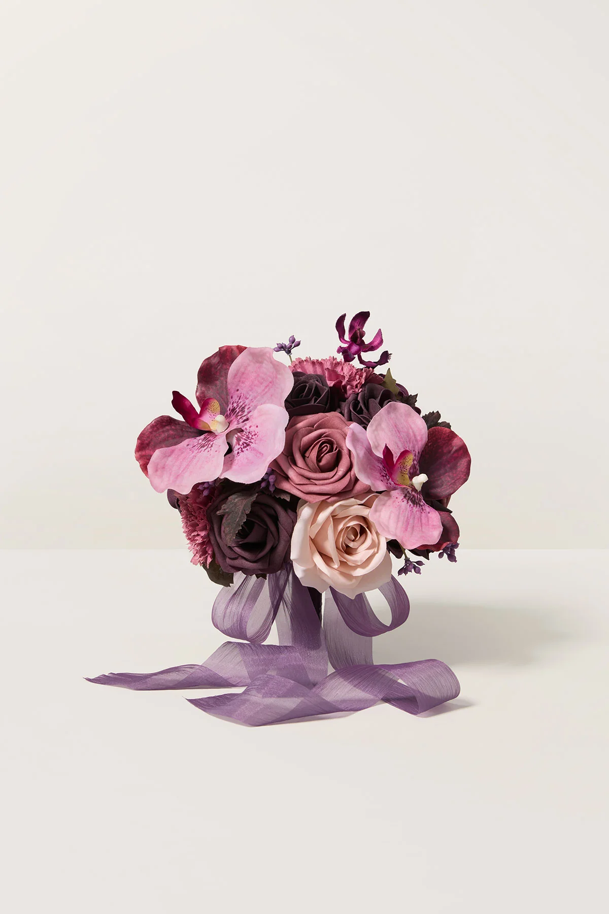 Bridesmaid Bouquet in Plum Velvet Wedding