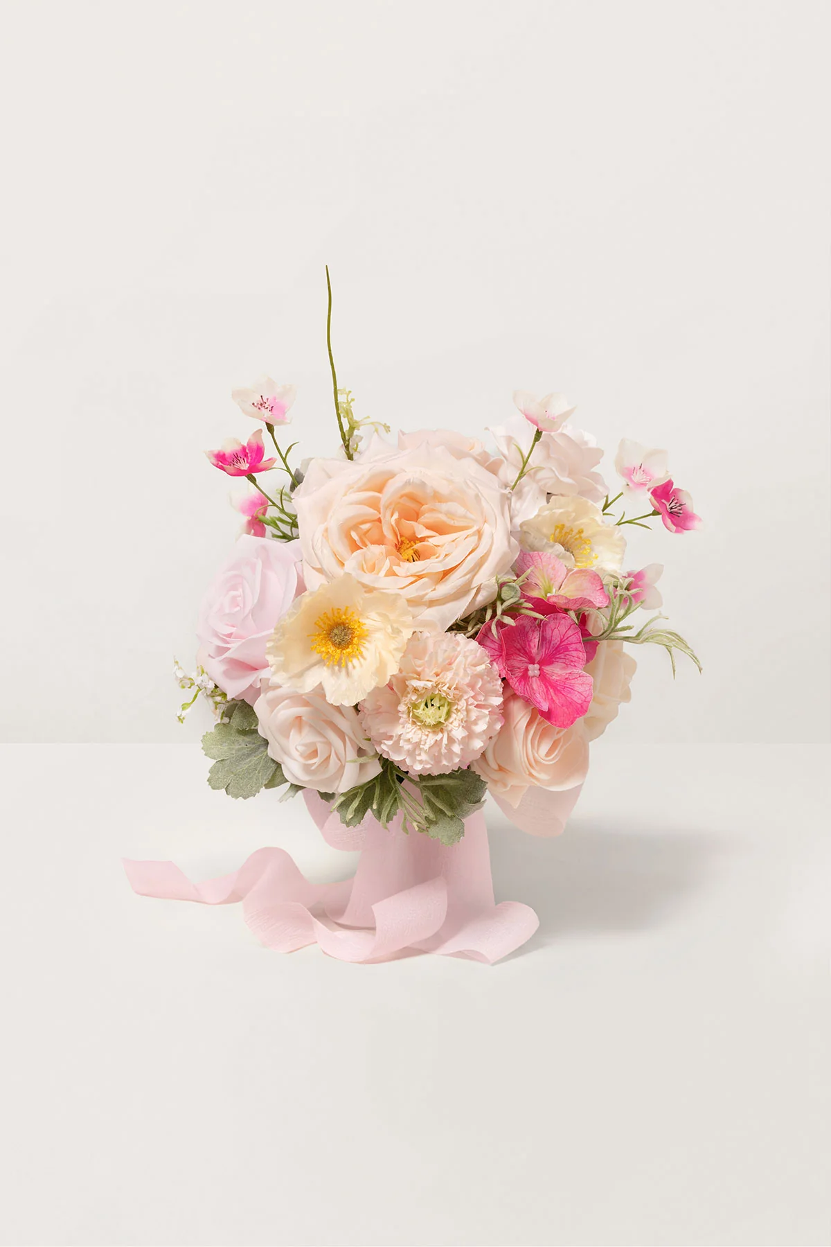 Bridesmaid Bouquet in Powder Pink & Berry Pink & Cream - Image 6