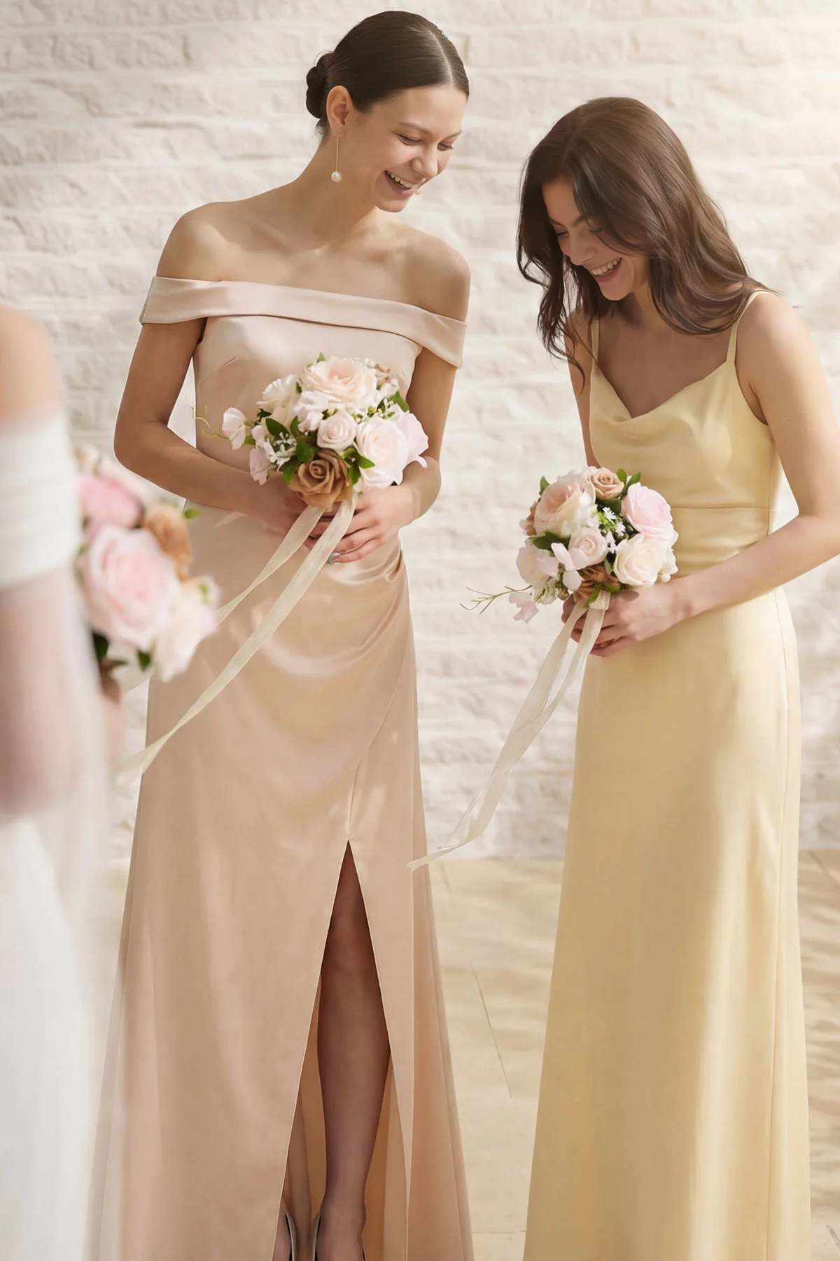 Bridesmaid Bouquet in Powder Pink & Sand Beige | Clearance - Image 6