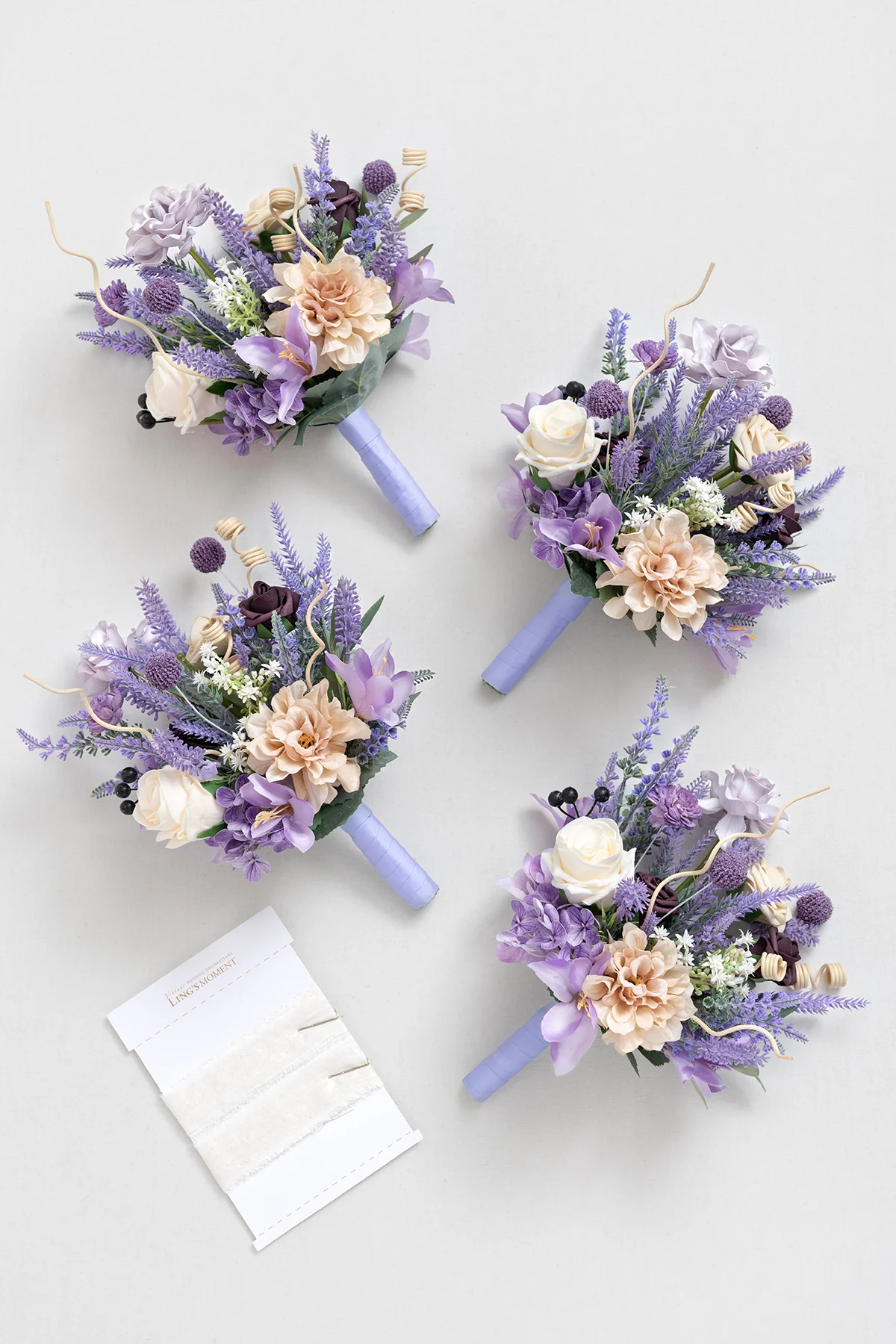 Bridesmaid Bouquets in French Lavender & Plum | Clearance - Image 8