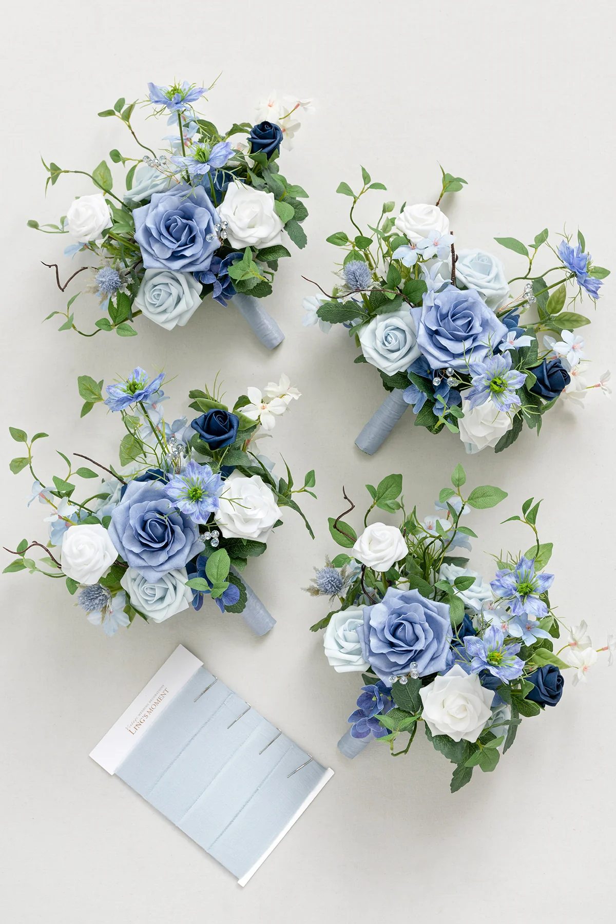 Bridesmaid Bouquets in Timeless French Blue & White | Clearance - Image 7