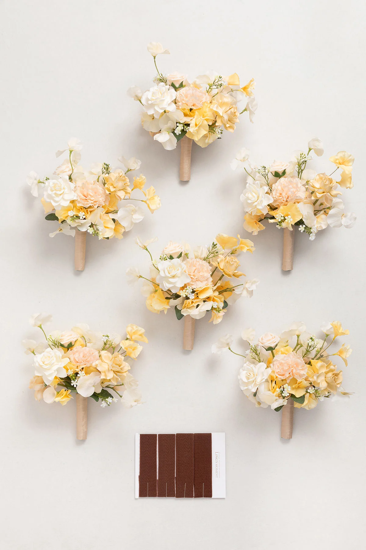Bridesmaid Posy in Earth Brown & Butter Yellow | Clearance - Image 6
