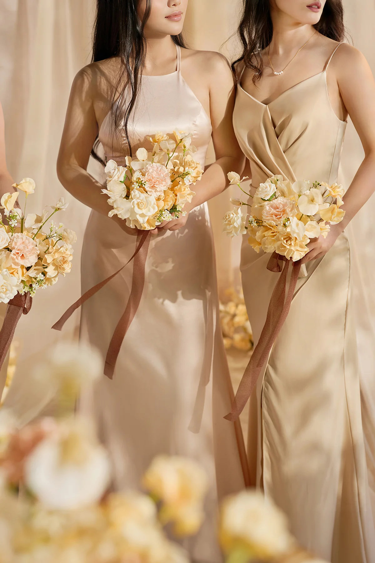 Bridesmaid Posy in Earth Brown & Butter Yellow | Clearance - Image 3