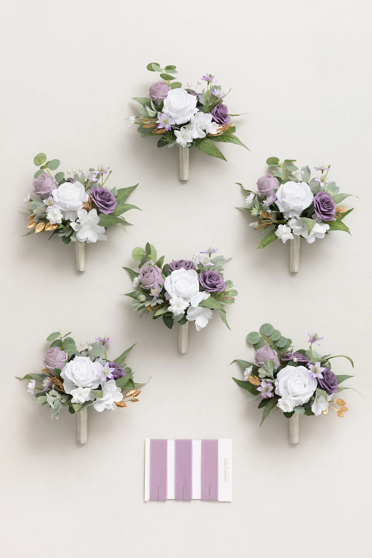 Bridesmaid Posy in Lilac & White - Image 7