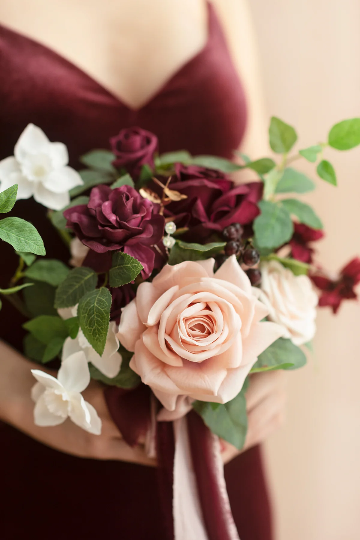 Bridesmaid Posy in Romantic Marsala - Image 14