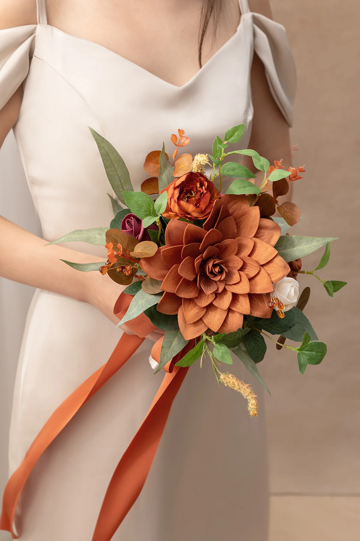 Bridesmaid Posy in Terracotta | Clearance - Image 5