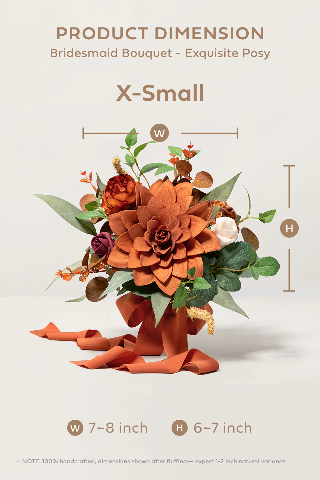 Bridesmaid Posy in Terracotta | Clearance - Image 6