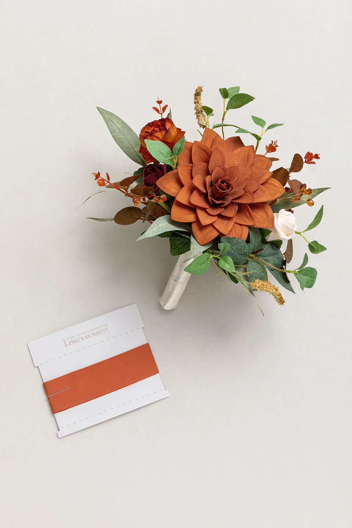 Bridesmaid Posy in Terracotta | Clearance - Image 8