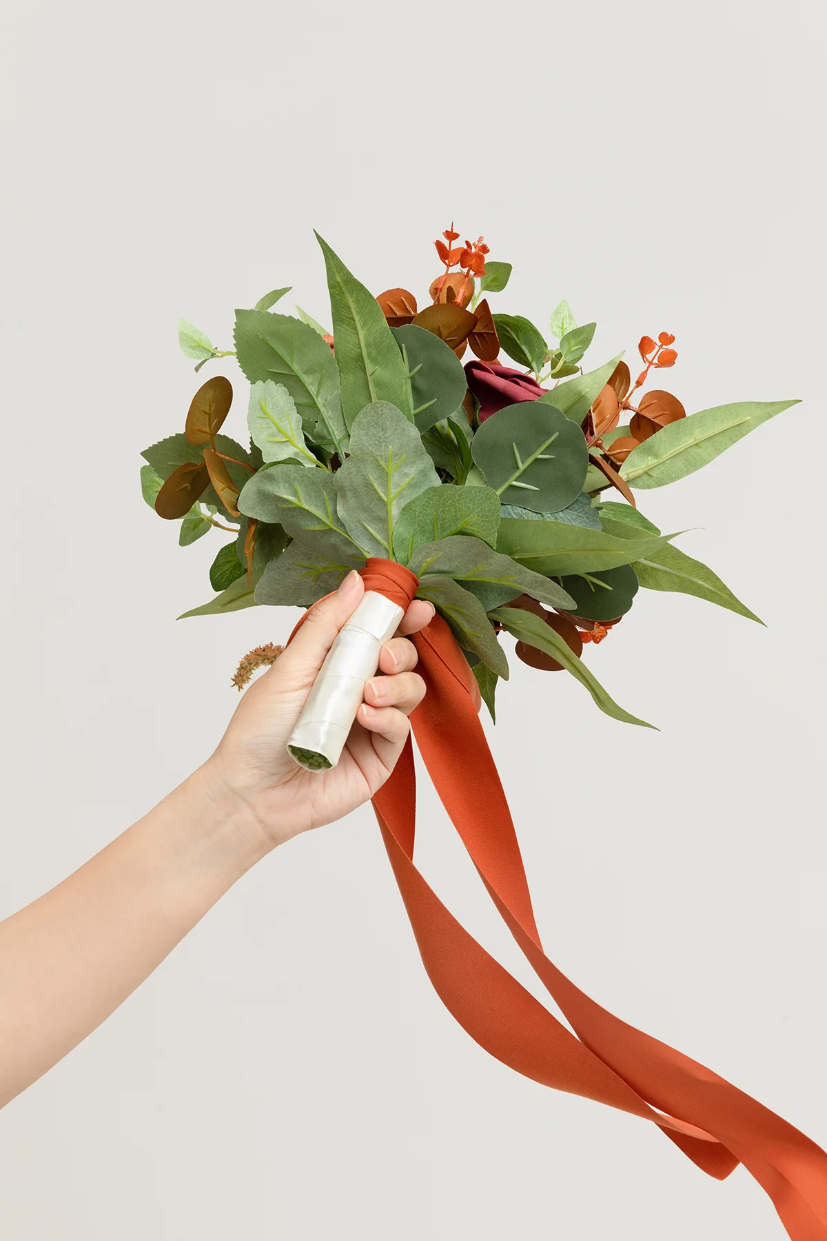 Bridesmaid Posy in Terracotta & Burnt Orange - Image 5