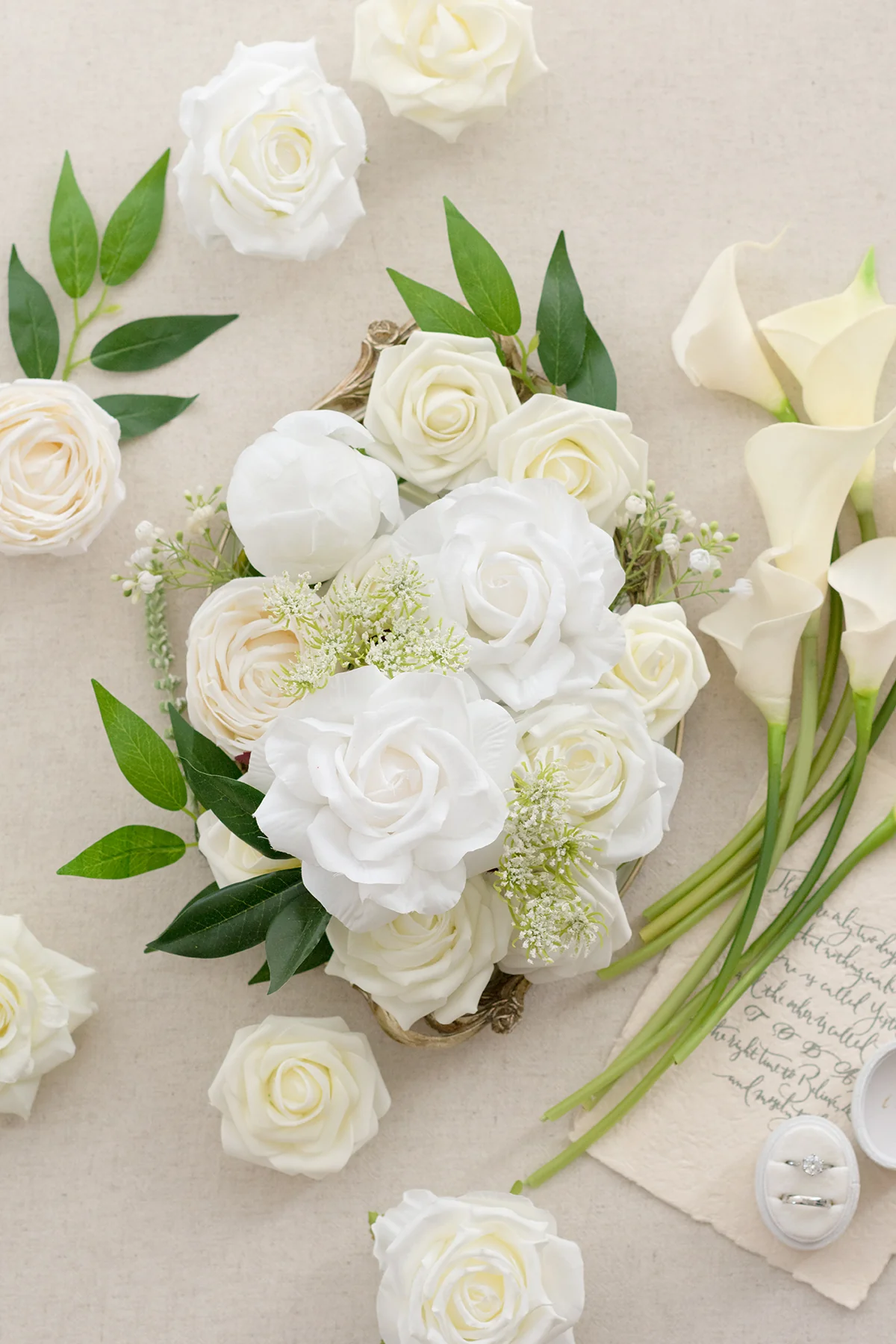 Calla Lily Designer Flower Boxes-Florence White & Ivory Grand Box | Clearance - Image 2