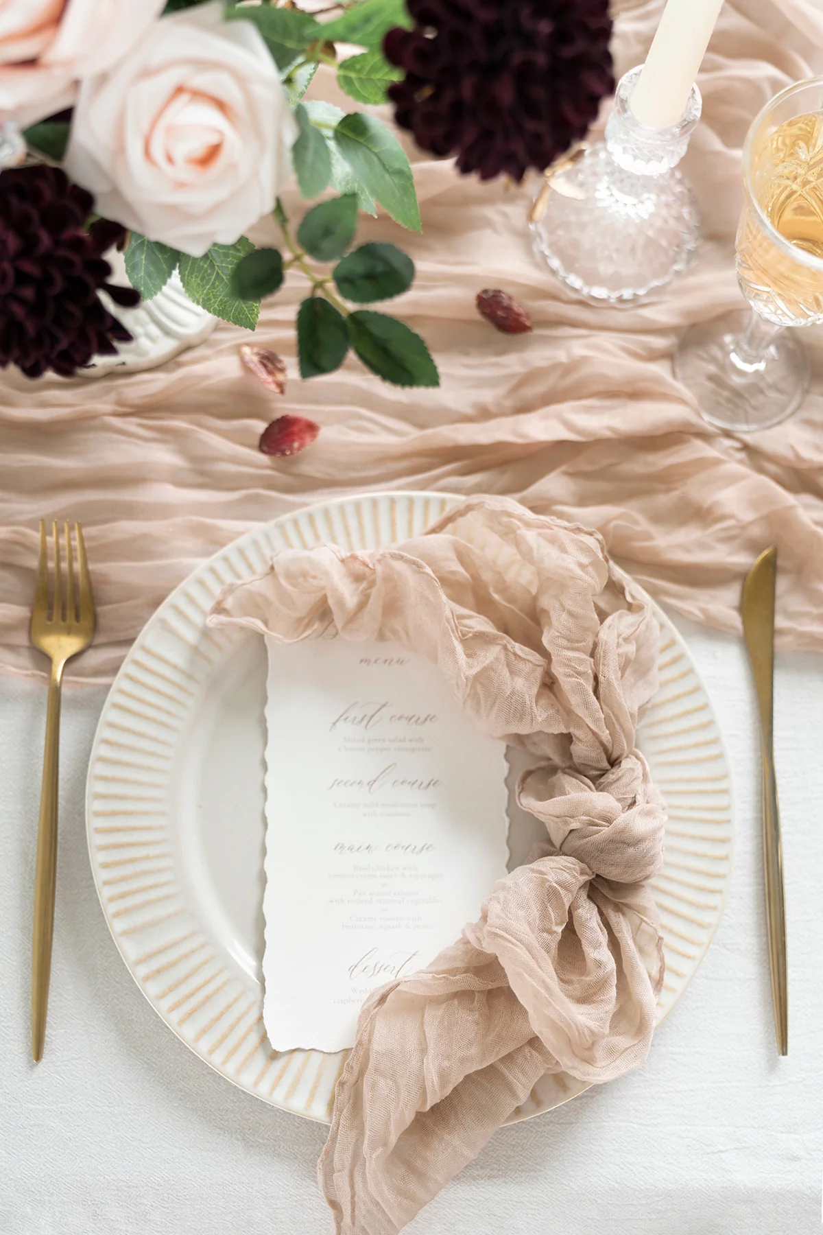Cheesecloth Napkins in Warm Sand - Image 3