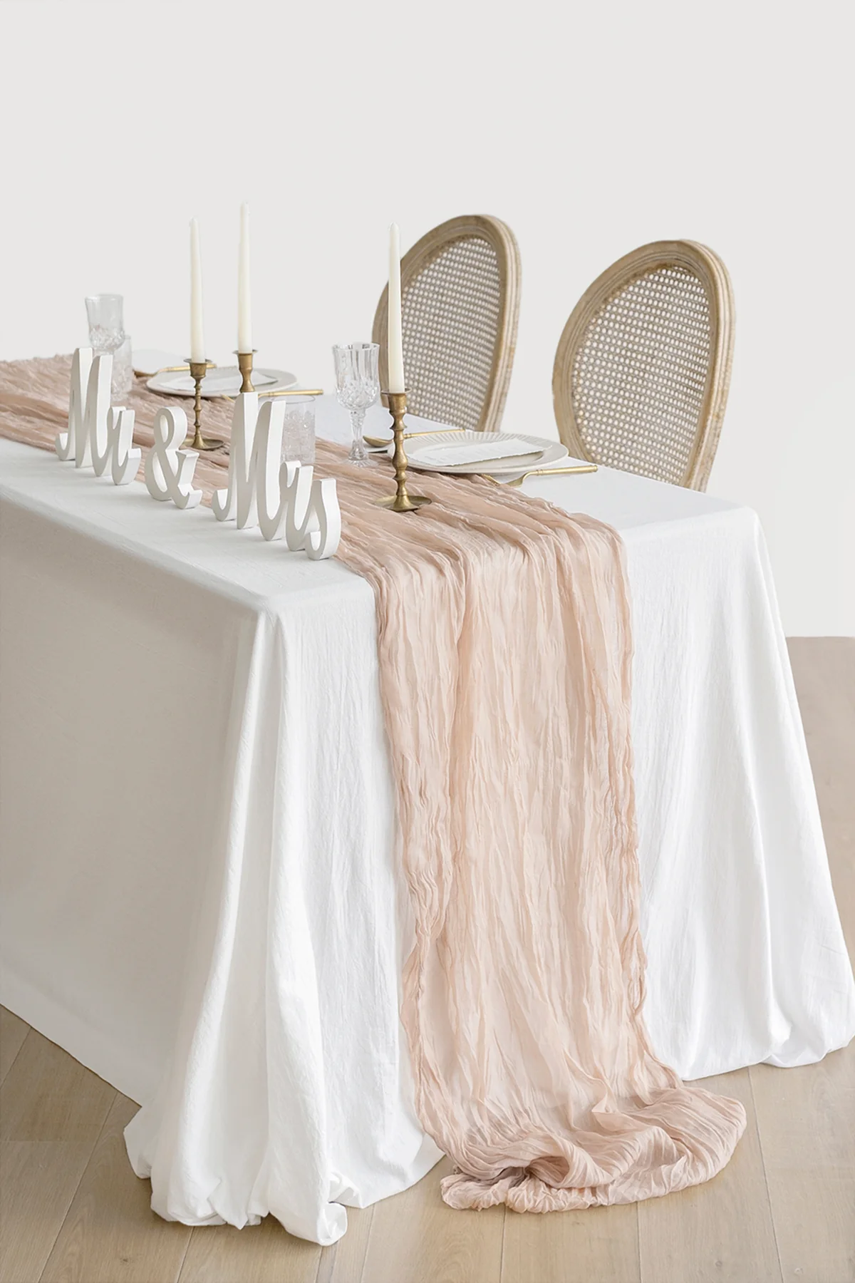 Cheesecloth Napkins & Table Runner Set for Reception - Image 10