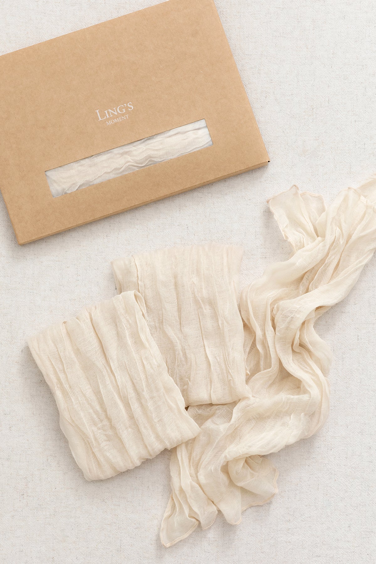 Cheesecloth Napkins in Ivory (Set of 10) | Clearance - Image 4