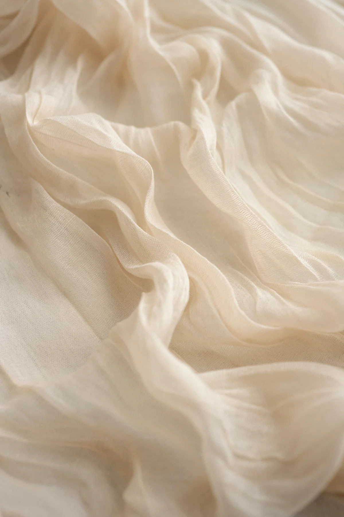 Cheesecloth Table Runner in Ivory | Clearance - Image 3
