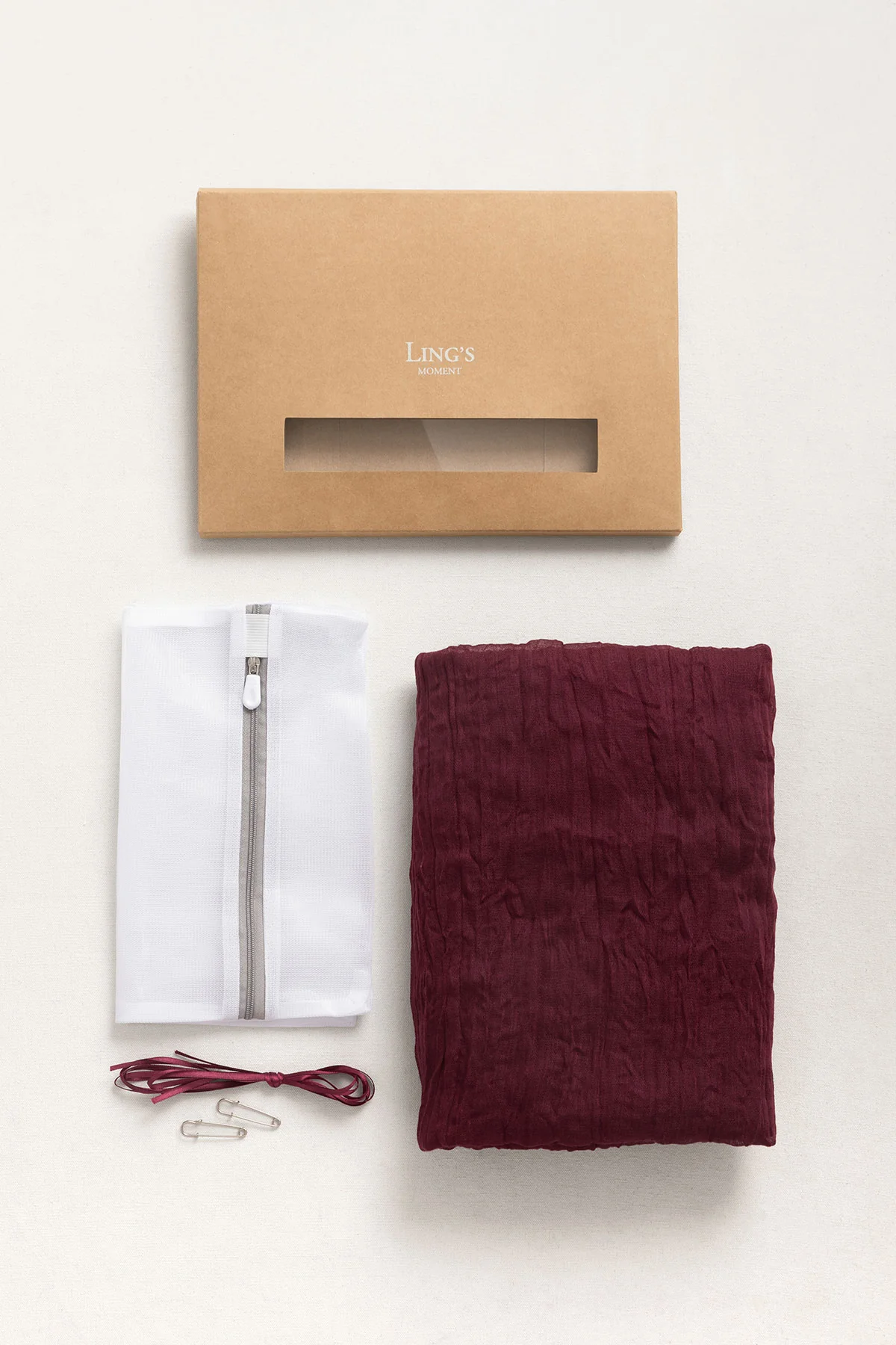 Cheesecloth Table Runner - Burgundy(10ft) | Clearance - Image 3