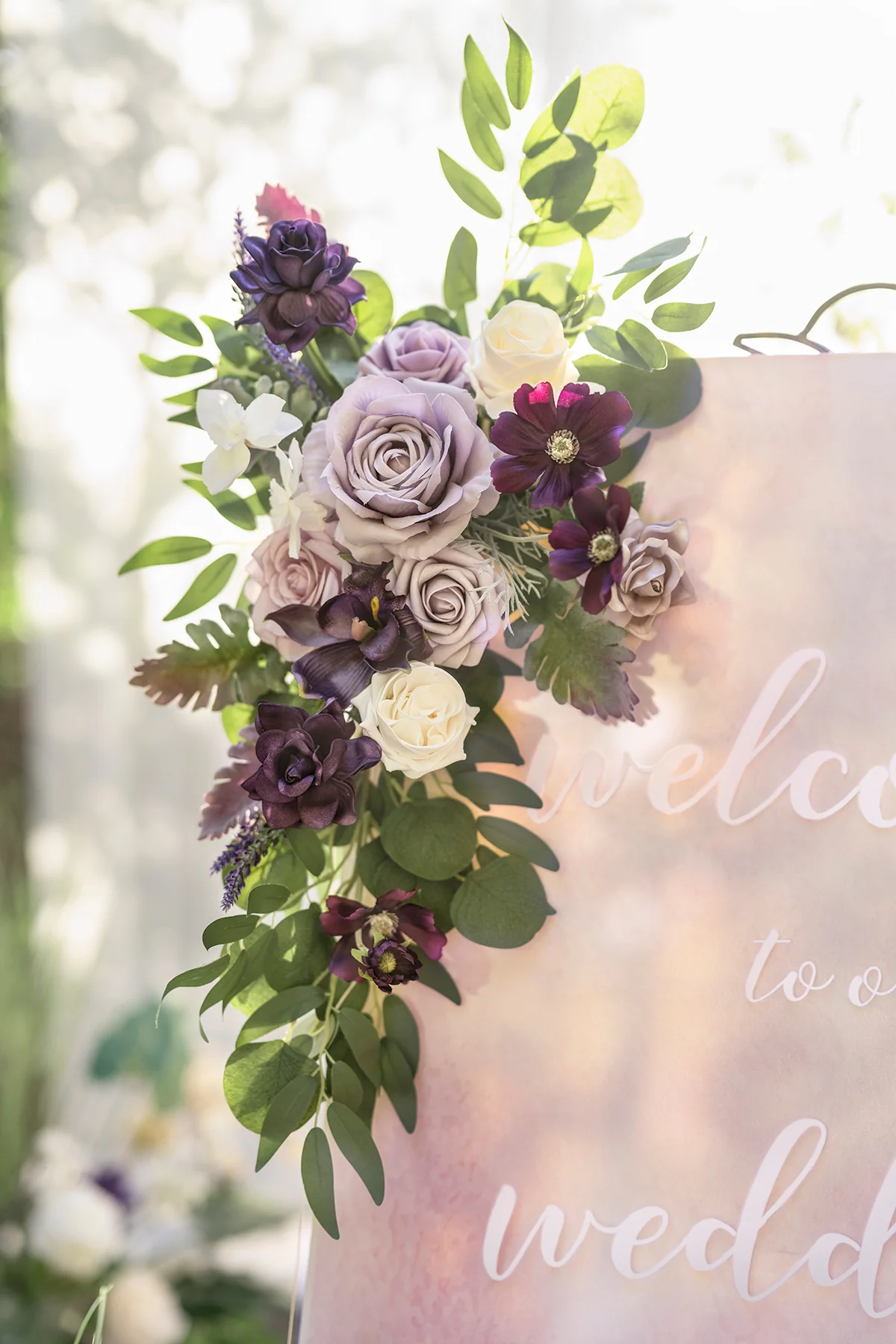 Combo Set Flower Sign Decor in Lilac & Gold | Clearance - Image 3